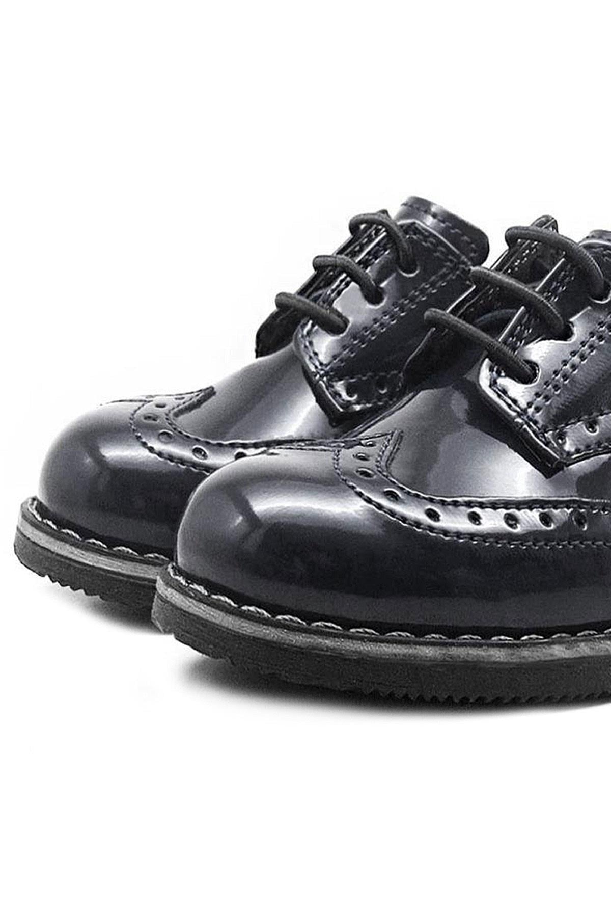Rakerplus Black Patient Leather Casual Shoes For Baby Boys 3070-SR-B.22
