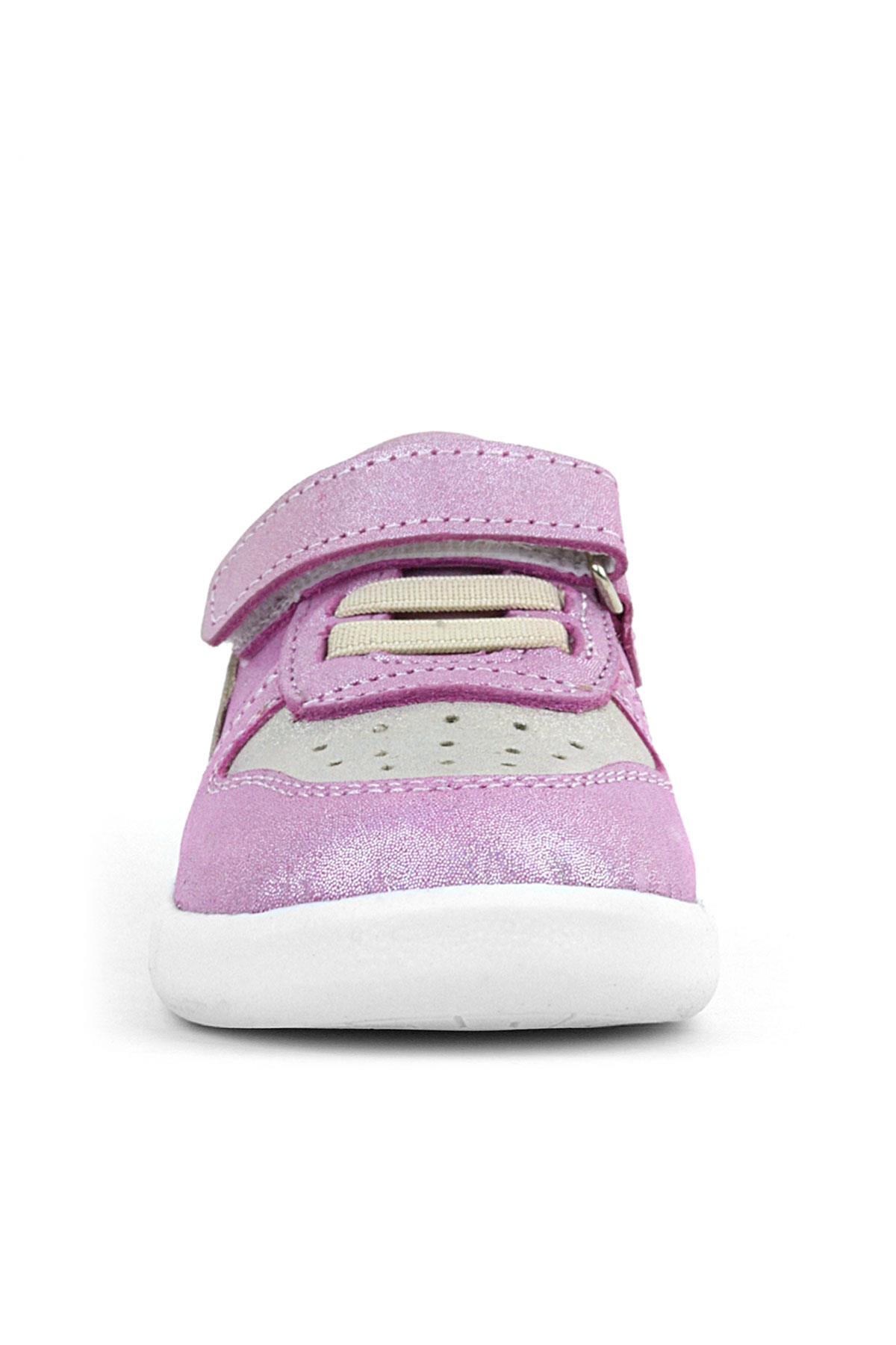 Rakerplus Genuine Leather Anatomic Pink Shiny Baby Sports Shoes