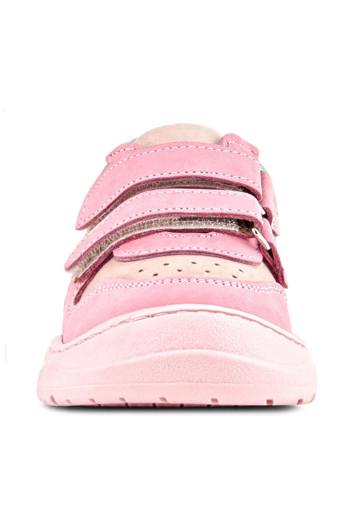 Rakerplus Schaggy Hakiki Deri Pembe Yeşil Bebek Spor Ayakkabı