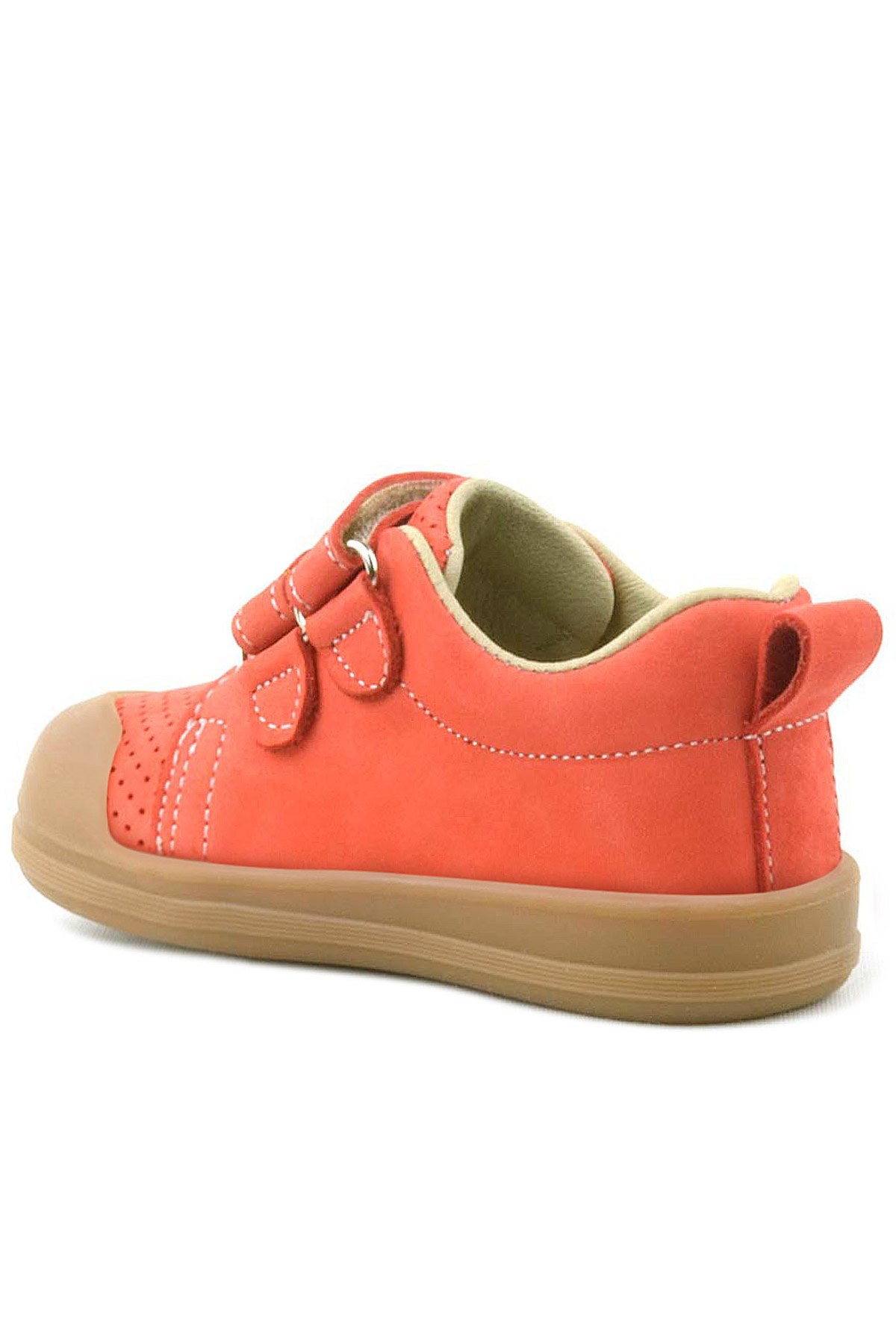 Rakerplus Sonic Hakiki Deri Turuncu Cırtlı Anatomik Bebek Spor Ayakkabı Sneaker