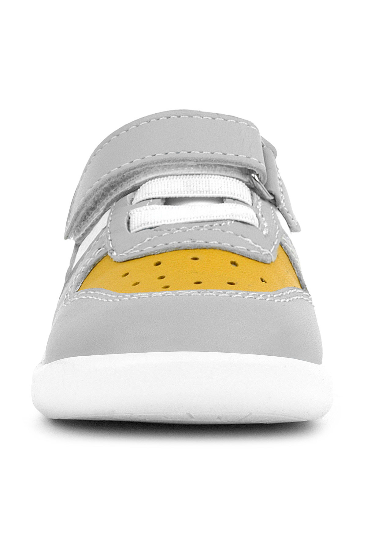 Rakerplus Genuine Leather Grey Yellow Anatomic Baby Sports Shoes