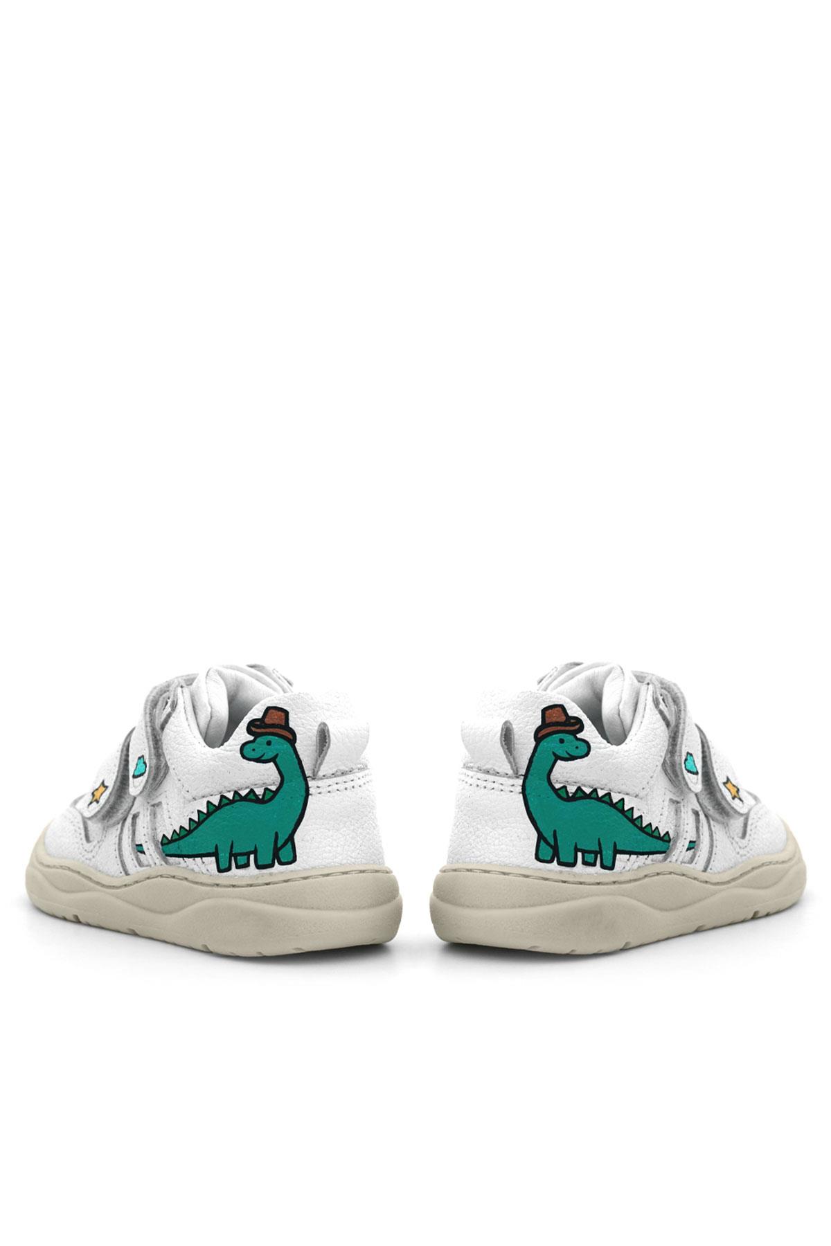 Rakerplus Tbons Özel Tasarım Schaggy Hakiki Deri Beyaz Bebek Spor Ayakkabı