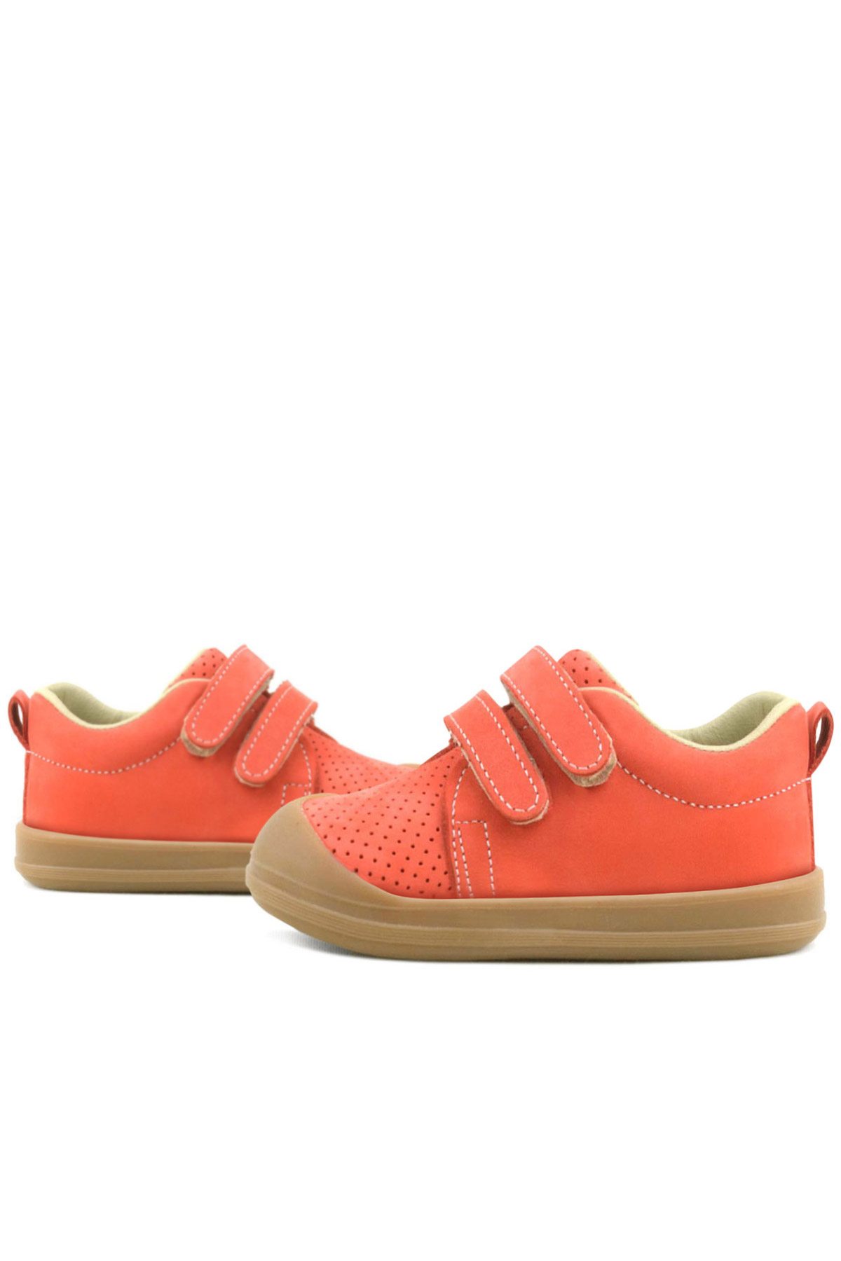 Rakerplus Sonic Hakiki Deri Turuncu Cırtlı Anatomik Bebek Spor Ayakkabı Sneaker