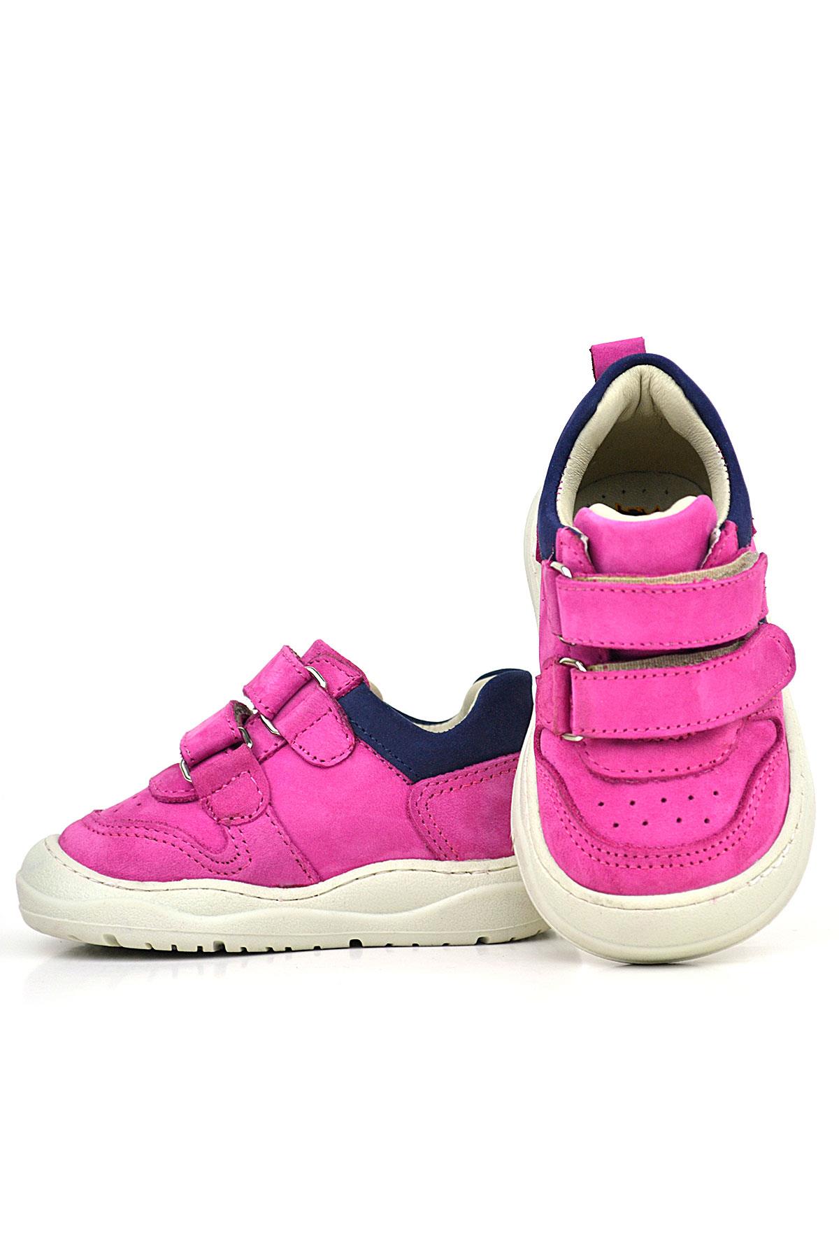 Rakerplus Schaggy Hakiki Deri Fuşya Mavi Bebek Spor Ayakkabı