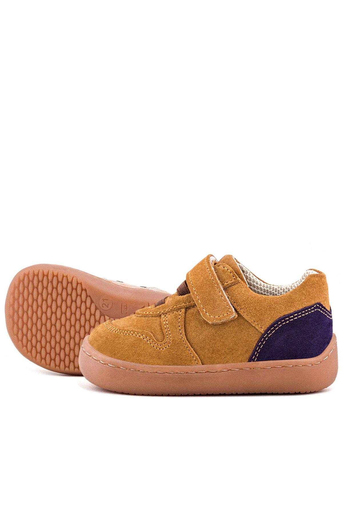 Rakerplus Bob Hakiki Deri Taba Barefoot Cırtlı Lastikli Bebek Sneaker Ayakkabı