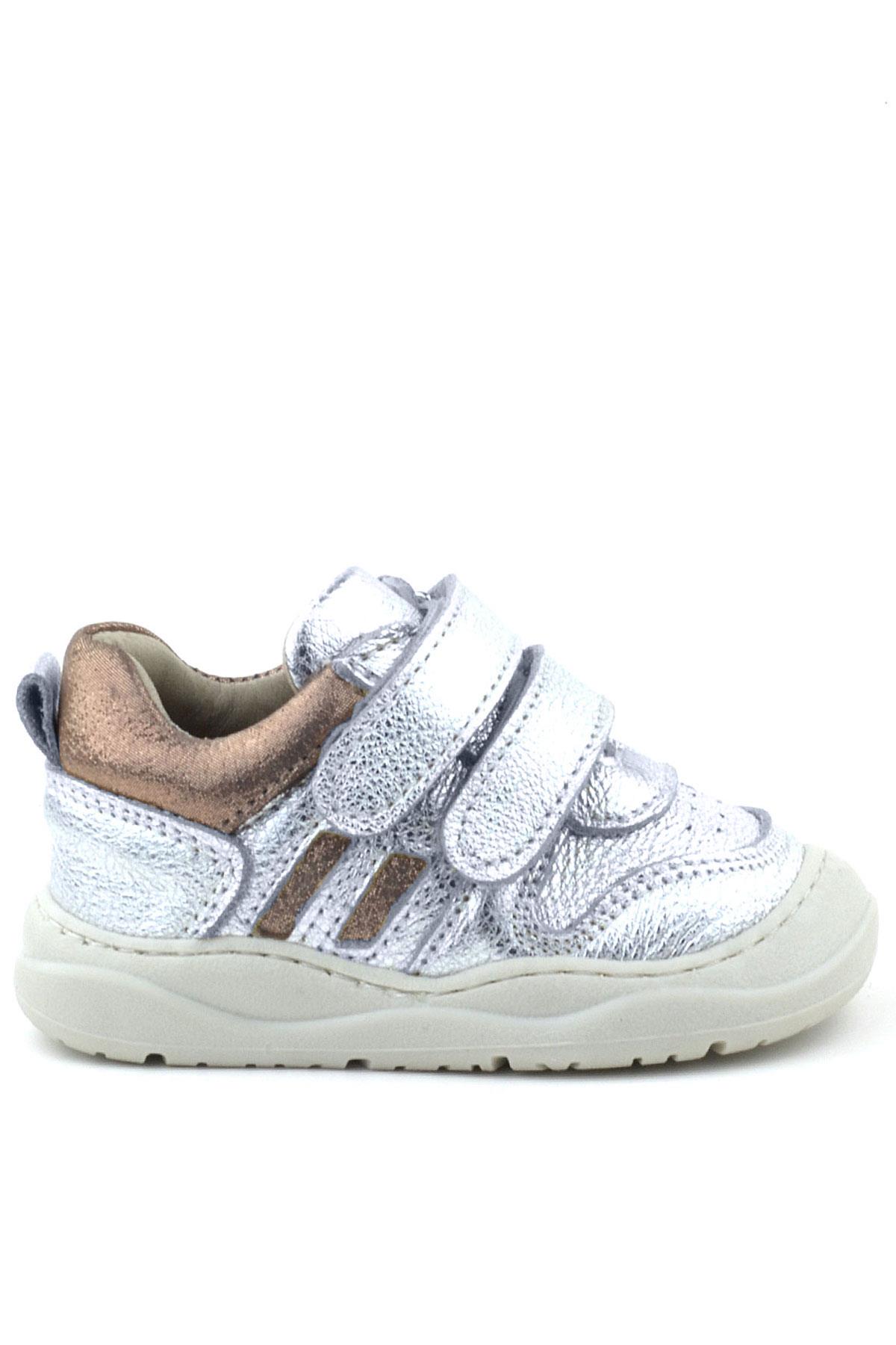 Rakerplus Schaggy Genuine Leather Silver Shiny Baby Sports Shoes