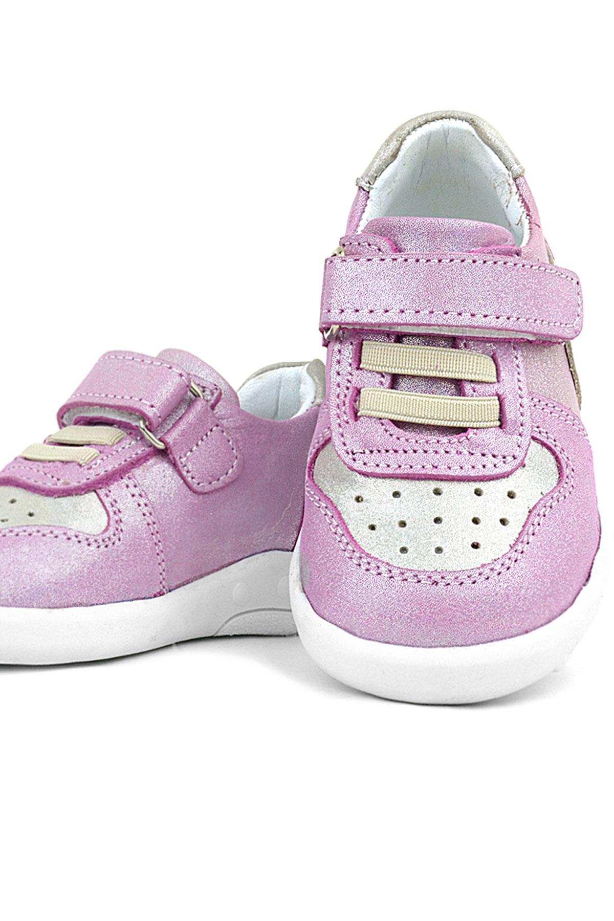 Rakerplus Genuine Leather Anatomic Pink Shiny Baby Sports Shoes