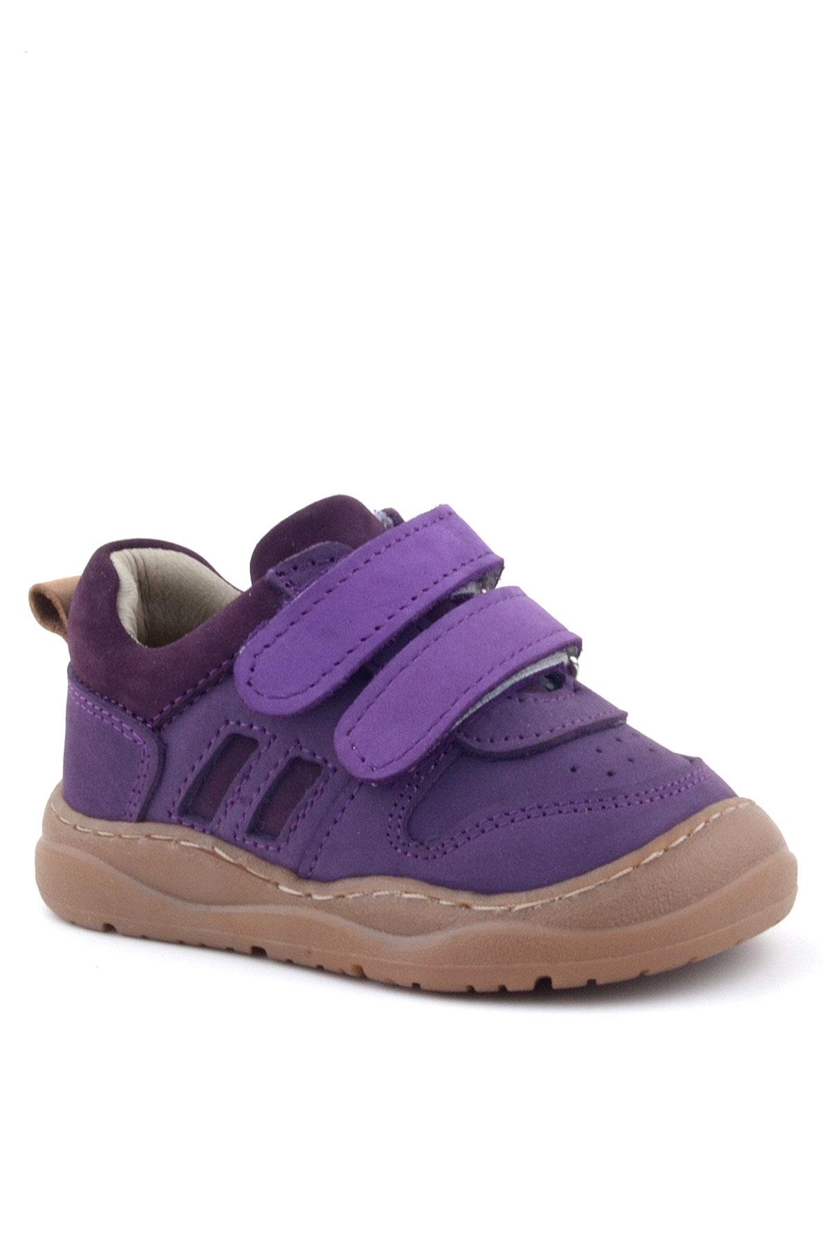 Rakerplus Schaggy Hakiki Deri Mor Kız Bebek Spor Ayakkabı