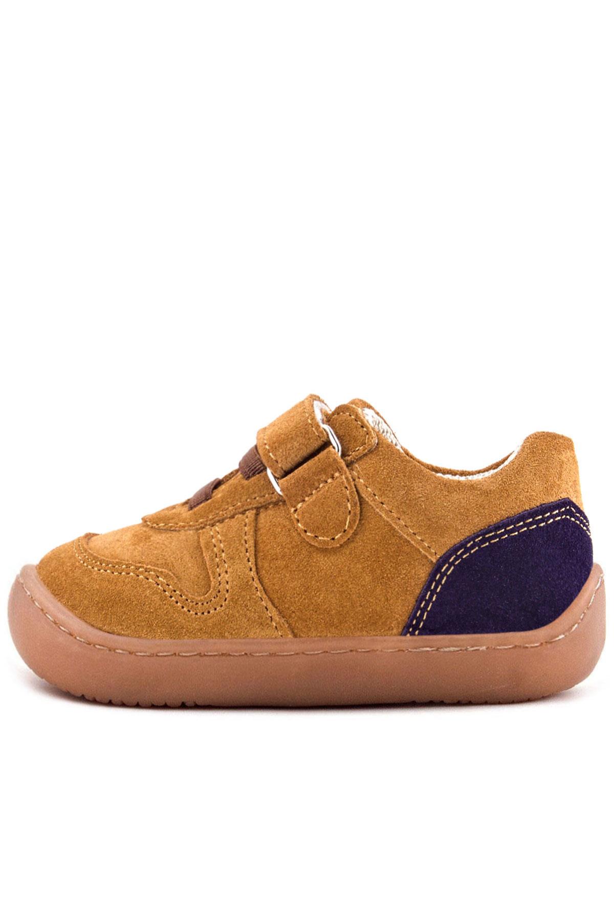 Rakerplus Bob Hakiki Deri Taba Barefoot Cırtlı Lastikli Bebek Sneaker Ayakkabı