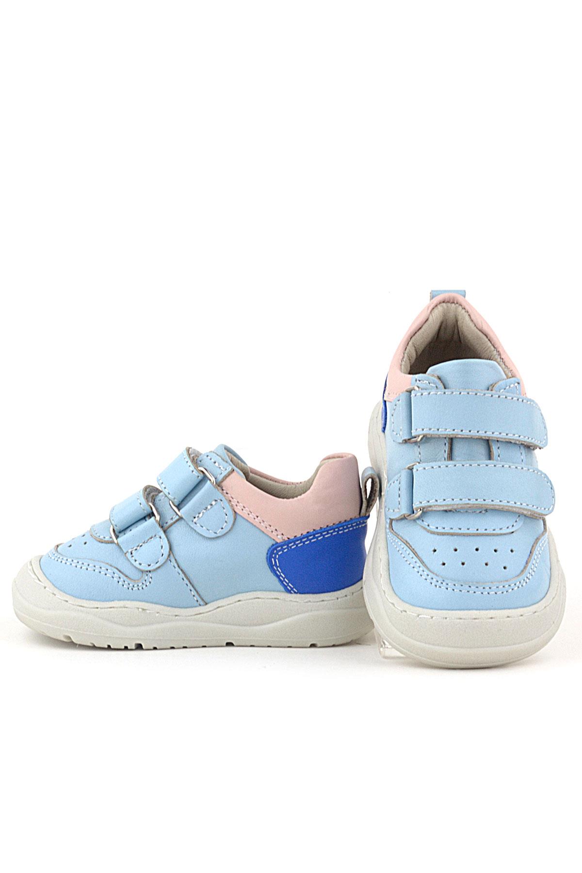 Rakerplus Schaggy Hakiki Deri Mavi Pudra Kız Bebek Spor Ayakkabı
