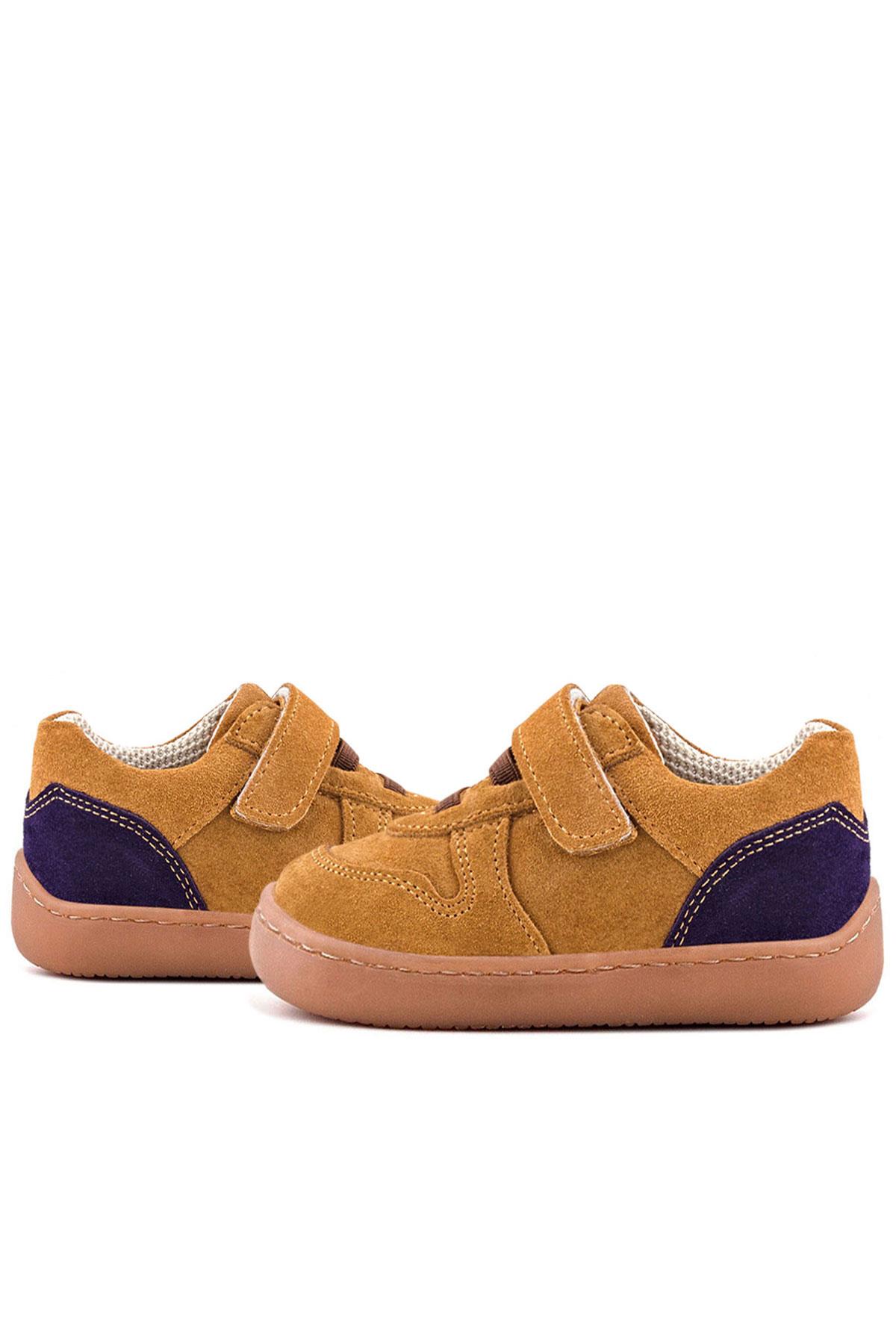 Rakerplus Bob Hakiki Deri Taba Barefoot Cırtlı Lastikli Bebek Sneaker Ayakkabı