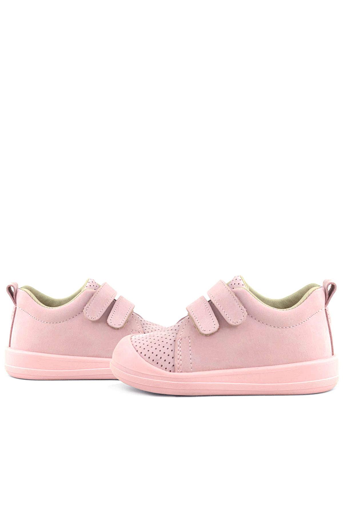 Rakerplus Sonic Hakiki Deri Pembe Cırtlı Anatomik Bebek Spor Ayakkabı Sneaker