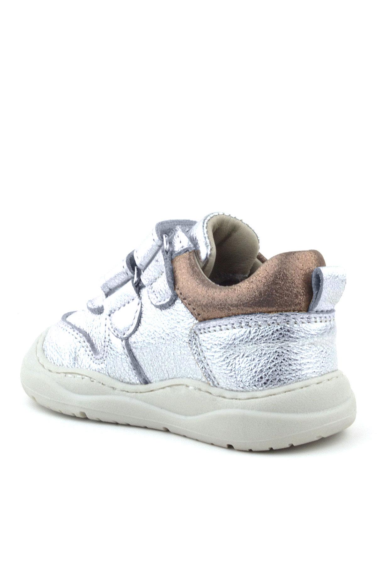 Rakerplus Schaggy Genuine Leather Silver Shiny Baby Sports Shoes