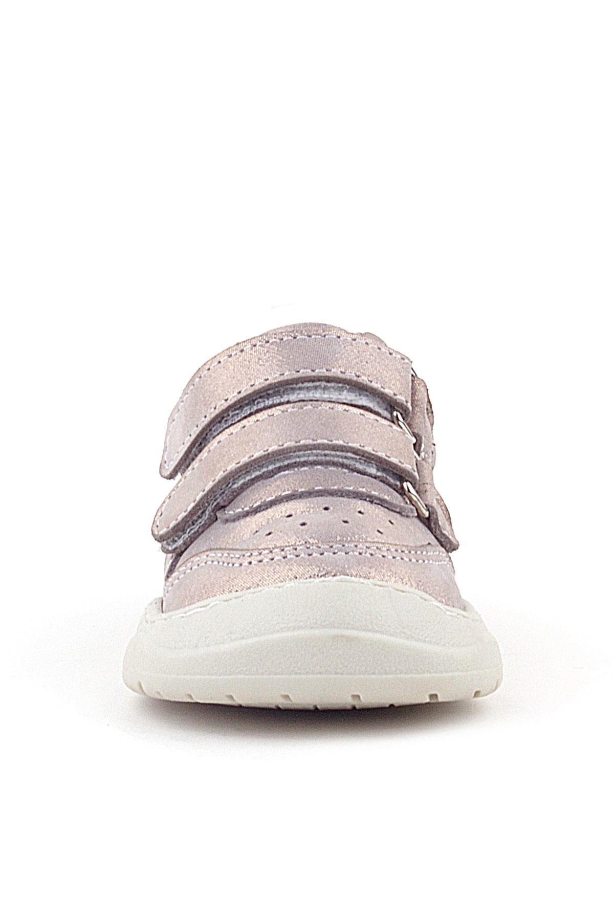 Rakerplus Schaggy Hakiki Deri Parlak Pudra Mor Bebek Spor Ayakkabı