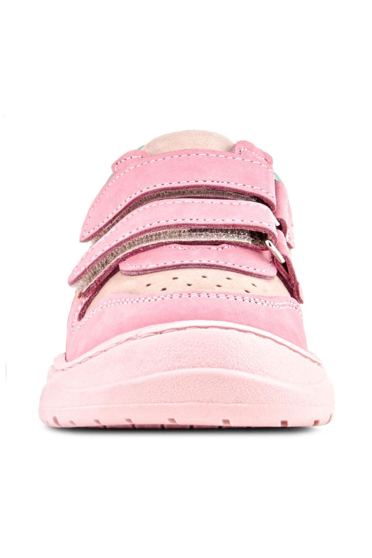 Rakerplus Schaggy Hakiki Deri Pembe Yeşil Bebek Spor Ayakkabı