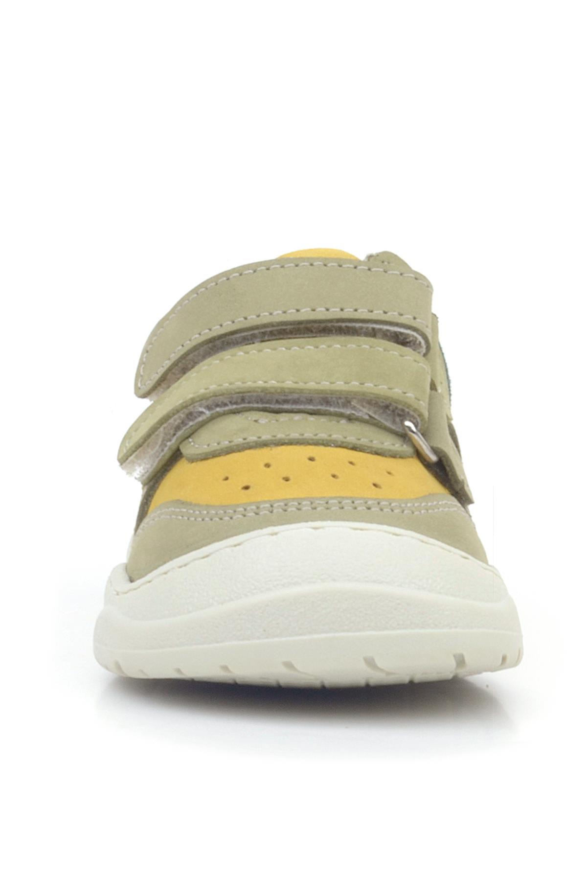 Rakerplus Schaggy Hakiki Deri Sarı Yeşil Bebek Spor Ayakkabı