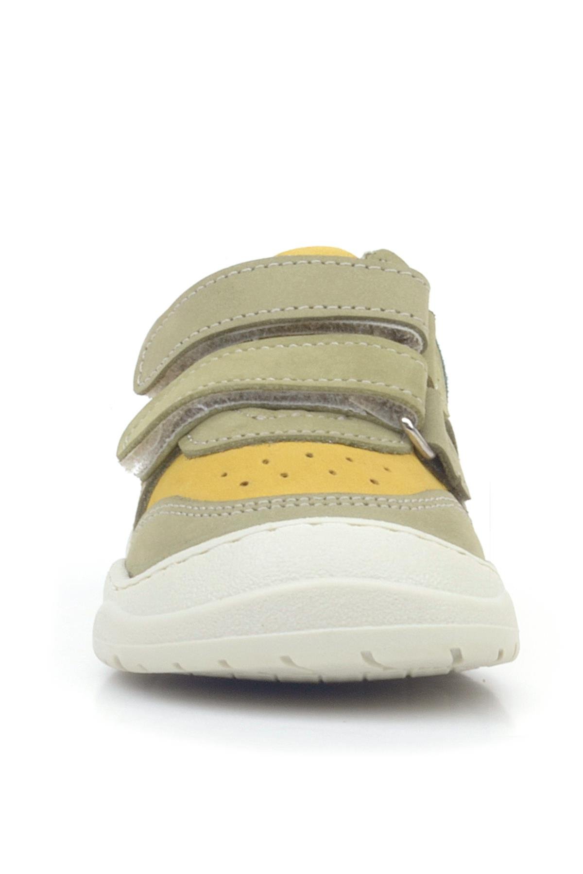 Rakerplus Schaggy Hakiki Deri Sarı Yeşil Bebek Spor Ayakkabı