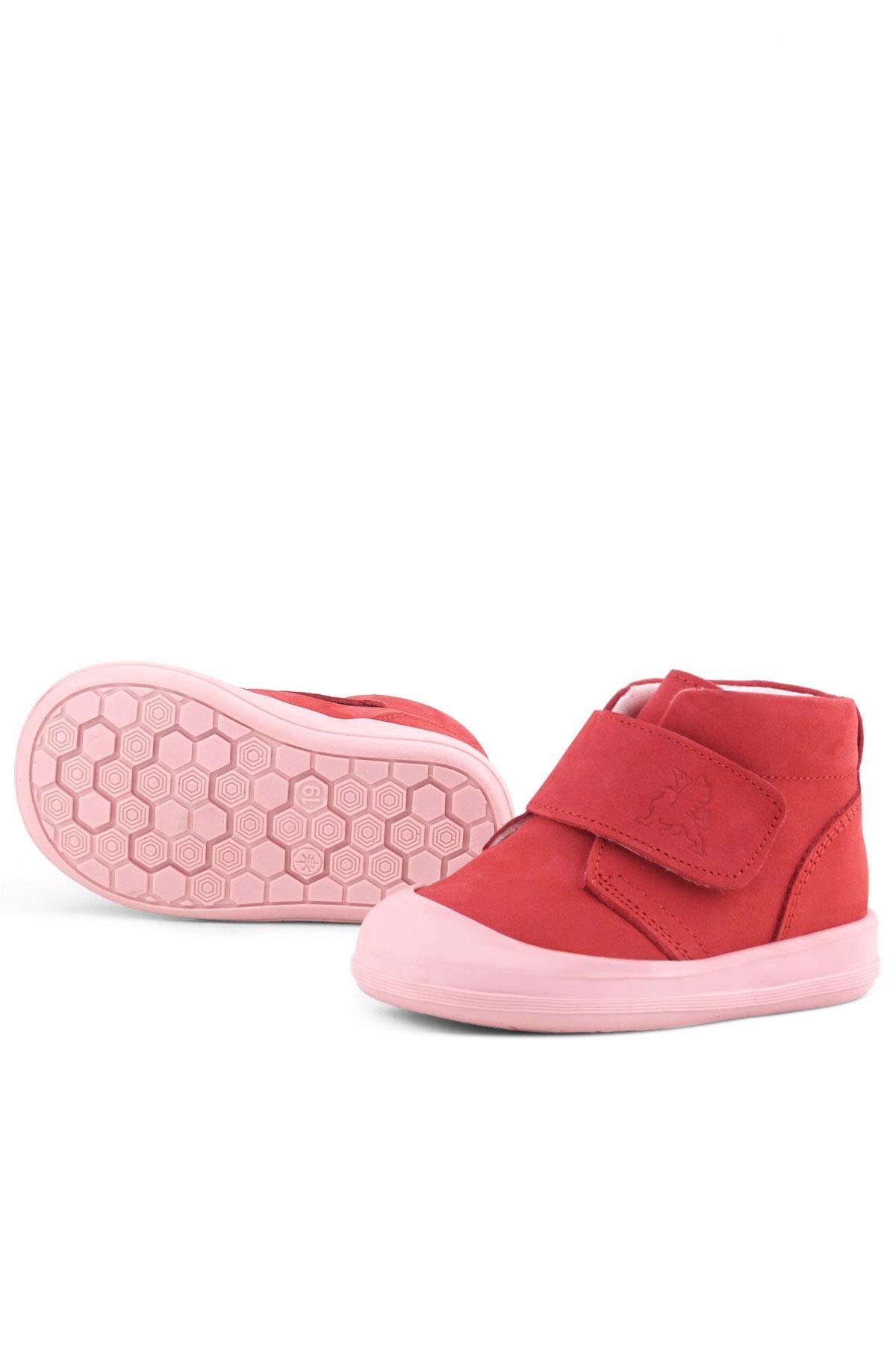 Rakerplus Yoohoo Hakiki Deri Nar Çiçeği Pembe Cırtlı Kız Bebek Bot