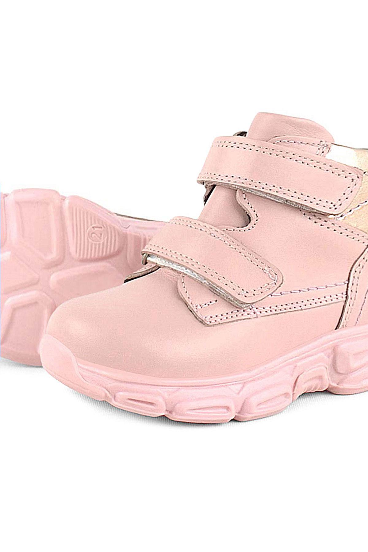 Rakerplus Genuine Leather Baby Girls Pink Boots
