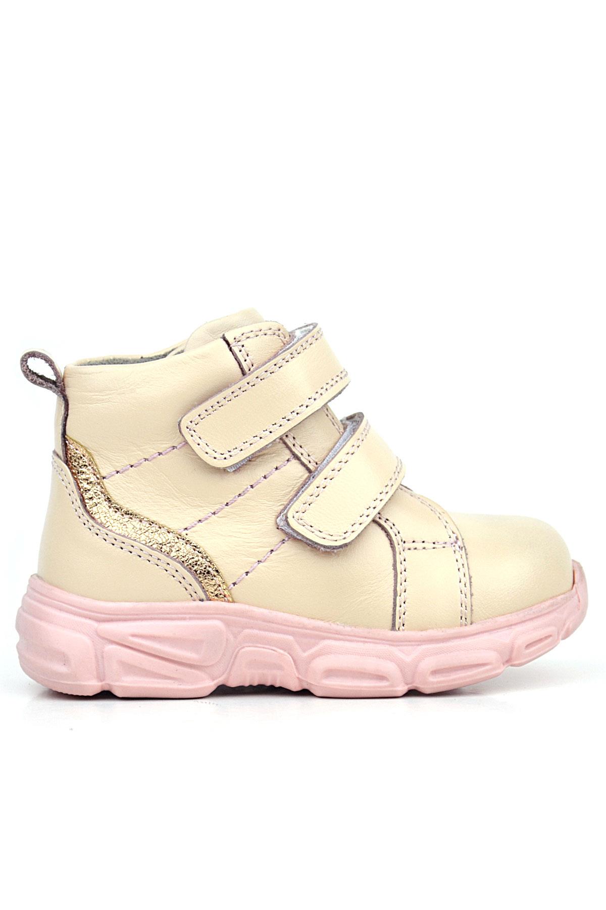 Rakerplus Genuine Leather Powder Velcro Sport Baby Girl Boots