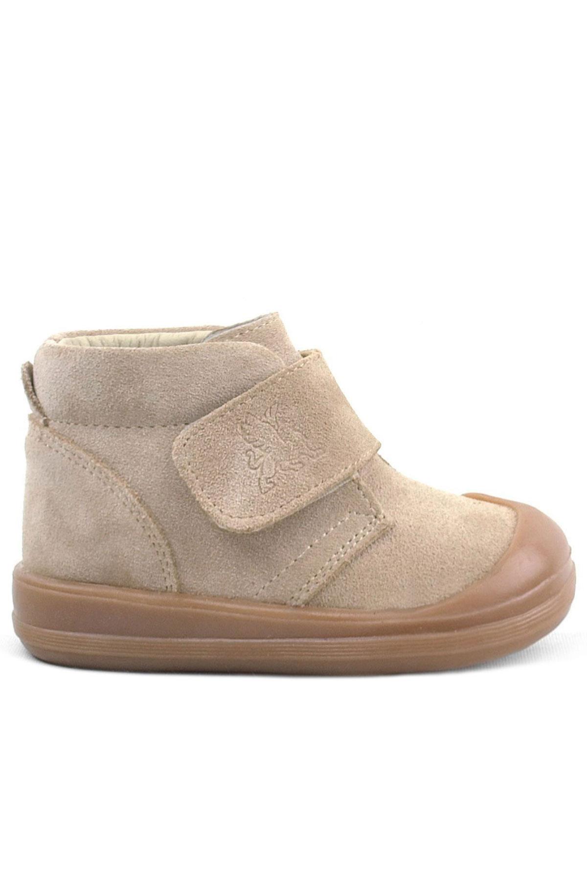 Rakerplus Yoohoo Genuine Leather Beige Unisex Baby Boots