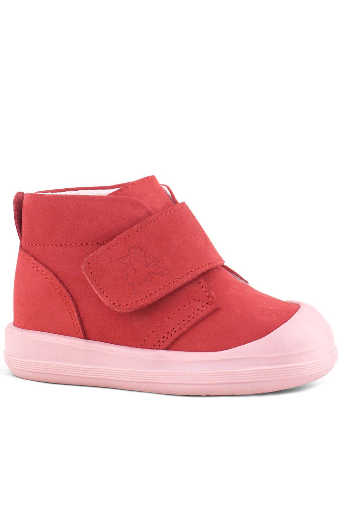 Rakerplus Yoohoo Hakiki Deri Nar Çiçeği Pembe Cırtlı Kız Bebek Bot