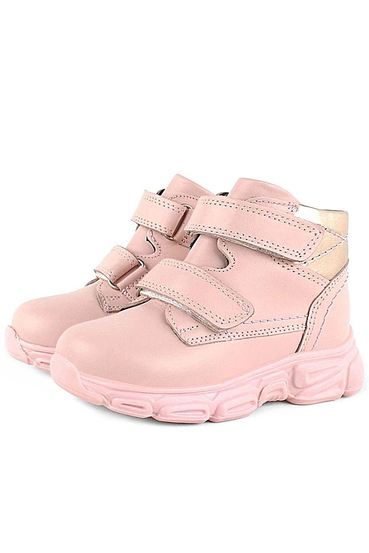 Rakerplus Genuine Leather Baby Girls Pink Boots
