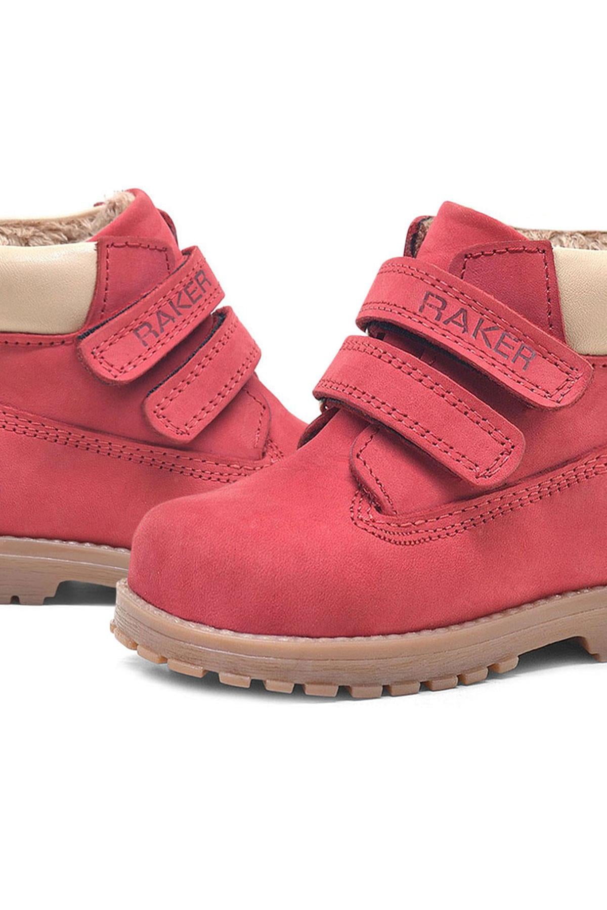Rakerplus Genuine Leather Baby Boots Unisex Red Neson