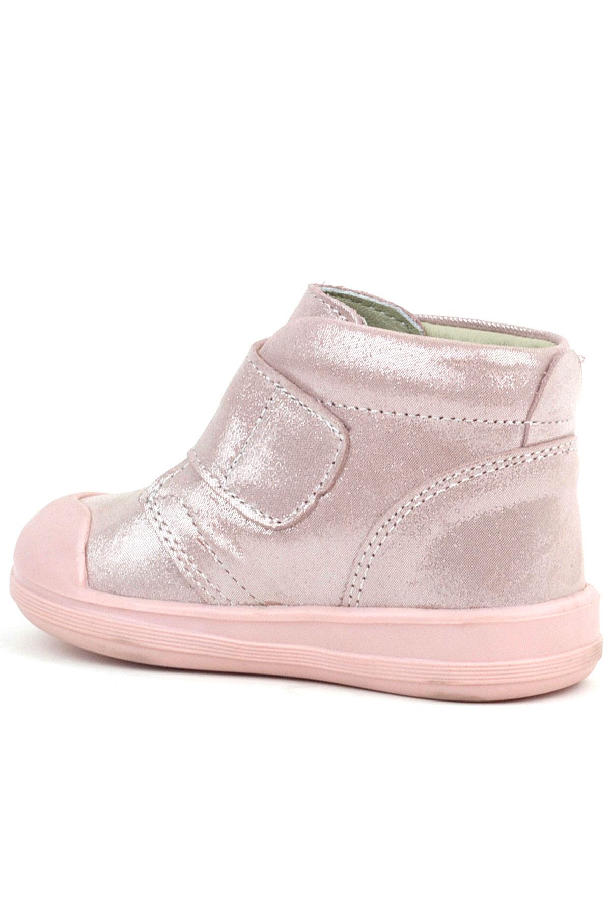 Rakerplus Yoohoo Hakiki Deri Pembe Simli Cırtlı Kız Bebek Bot