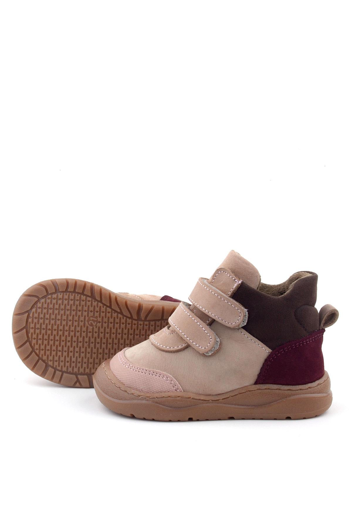 Rakerplus Genuine Leather Powder Pink Velcro Children's Sports Boots