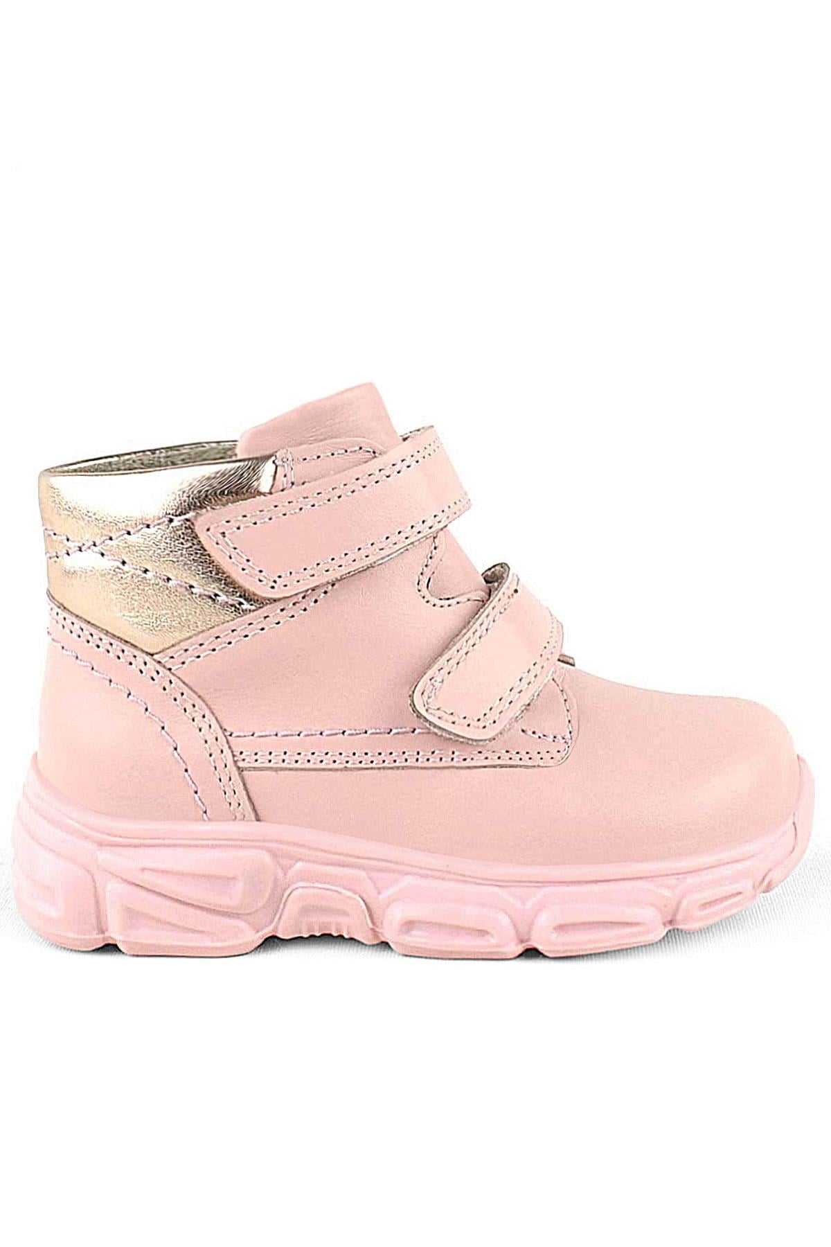 Rakerplus Genuine Leather Baby Girls Pink Boots