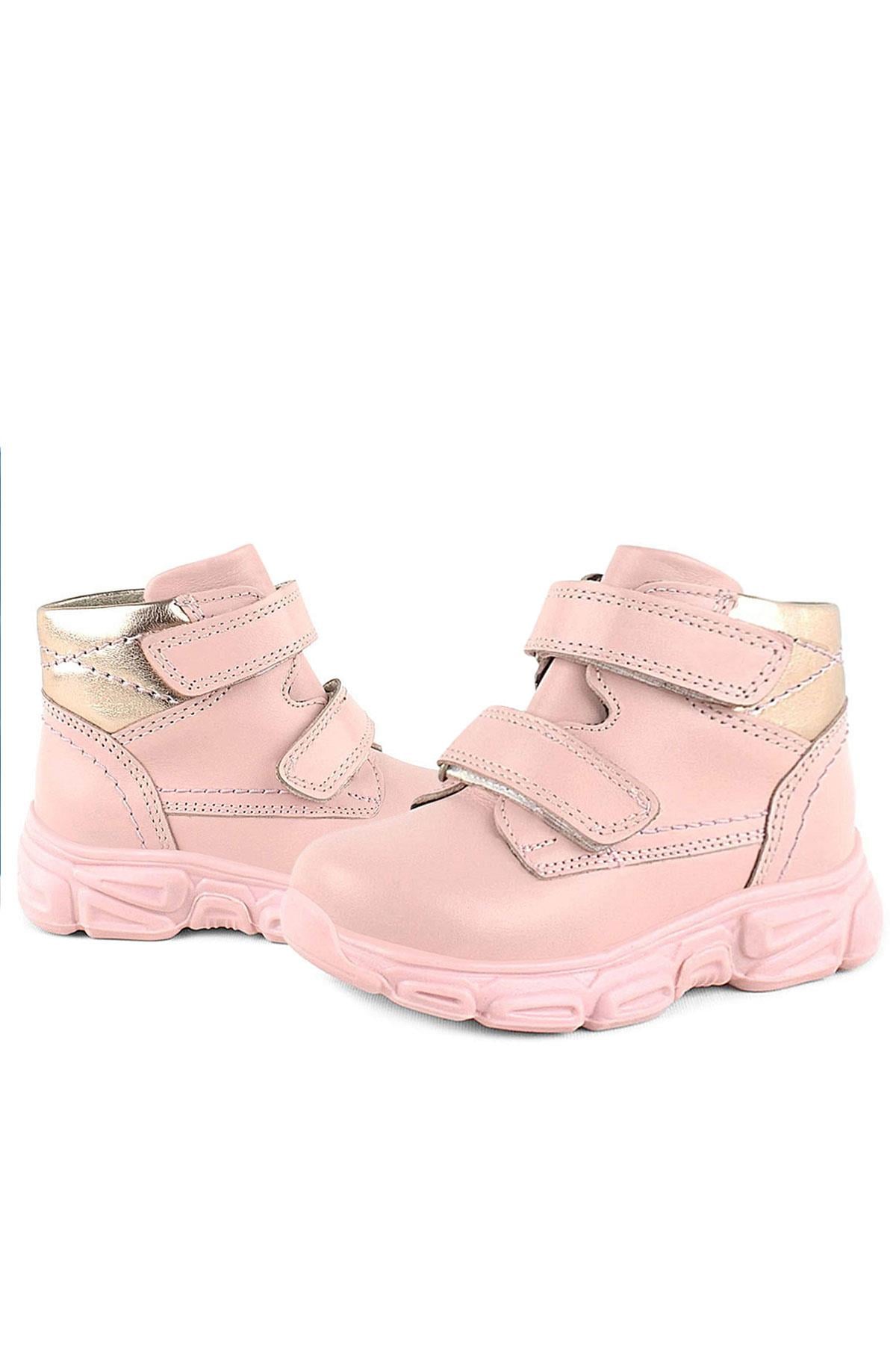 Rakerplus Genuine Leather Baby Girls Pink Boots
