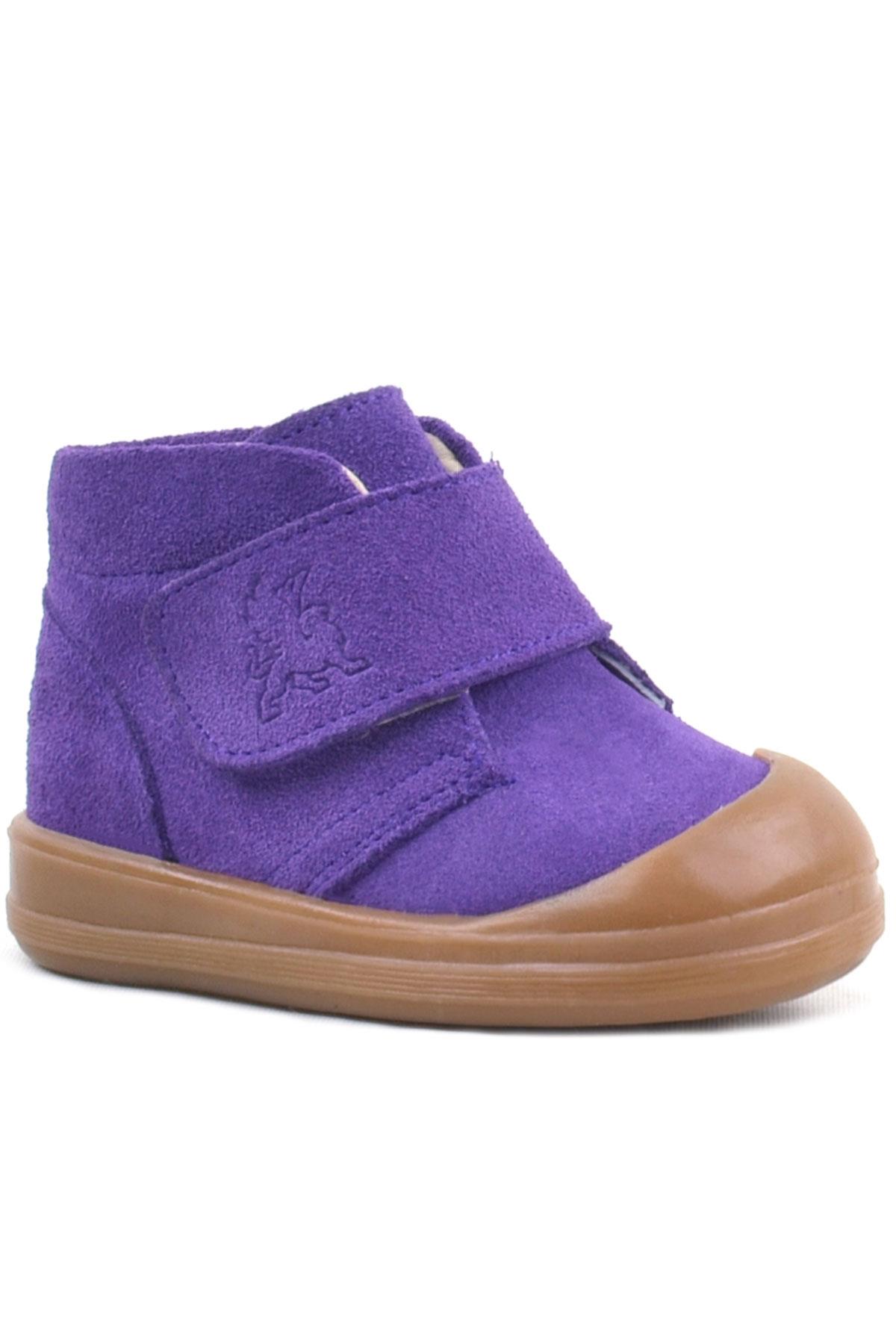Rakerplus Yoohoo Genuine Leather Purple Baby Girl Boots