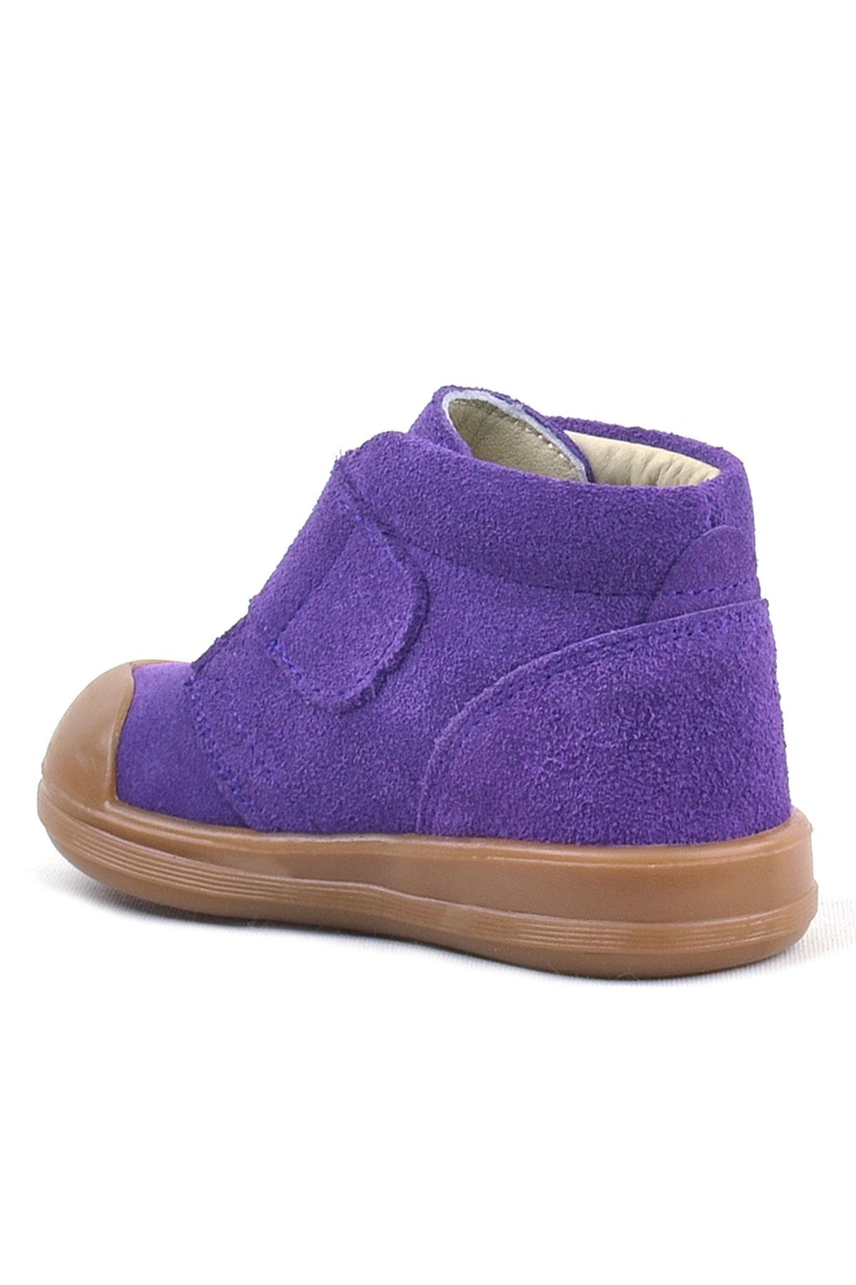 Rakerplus Yoohoo Genuine Leather Purple Baby Girl Boots
