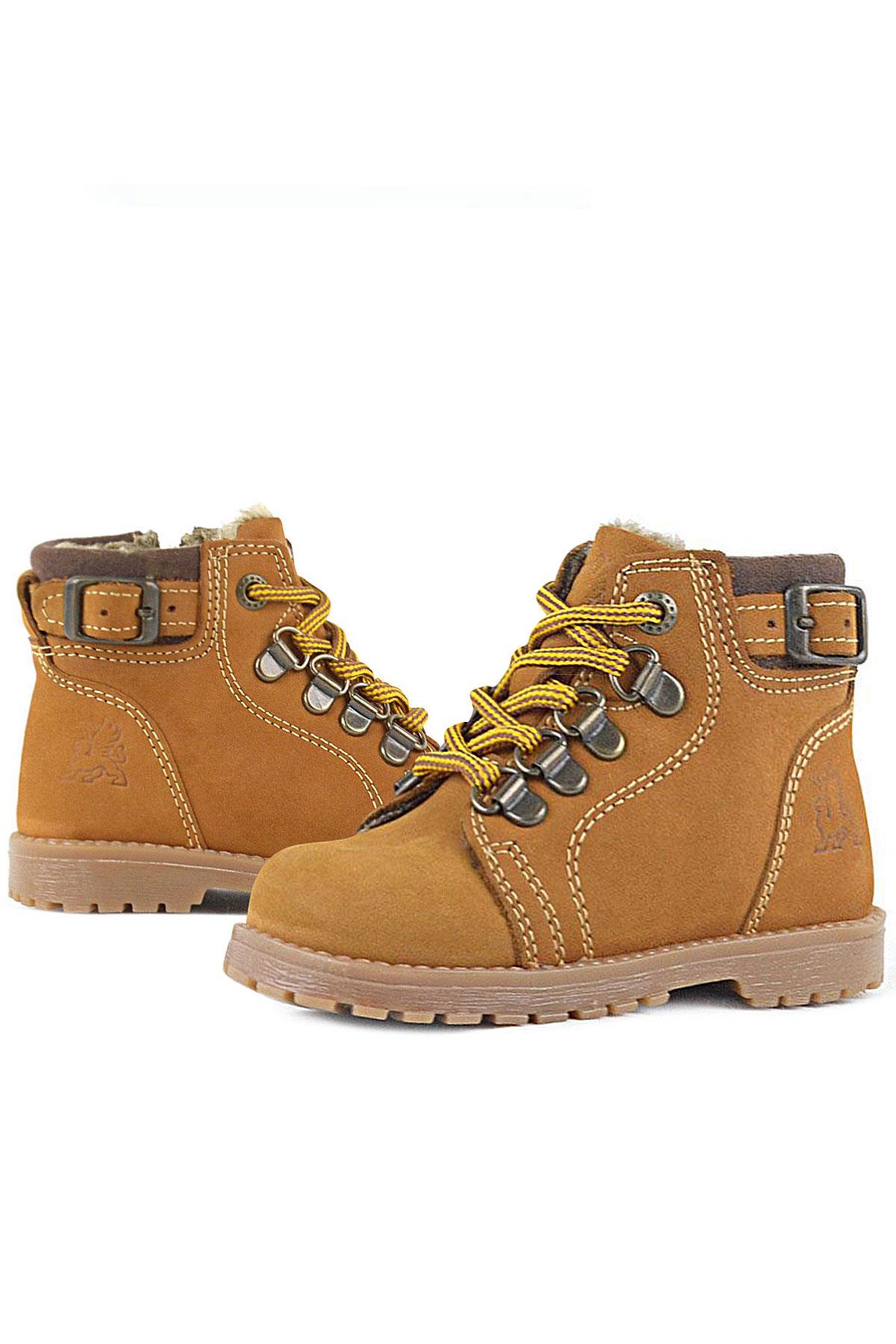 Rakerplus Griffon Hakiki Deri Sarı Kürklü Çocuk Bot