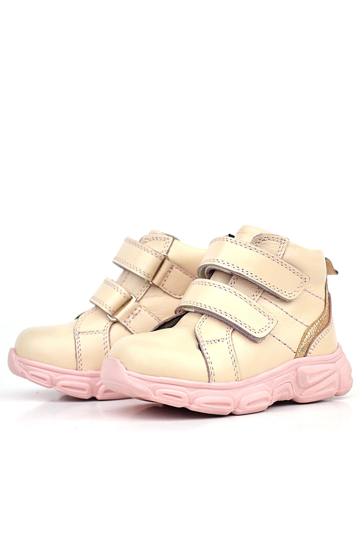 Rakerplus Genuine Leather Powder Velcro Sport Baby Girl Boots