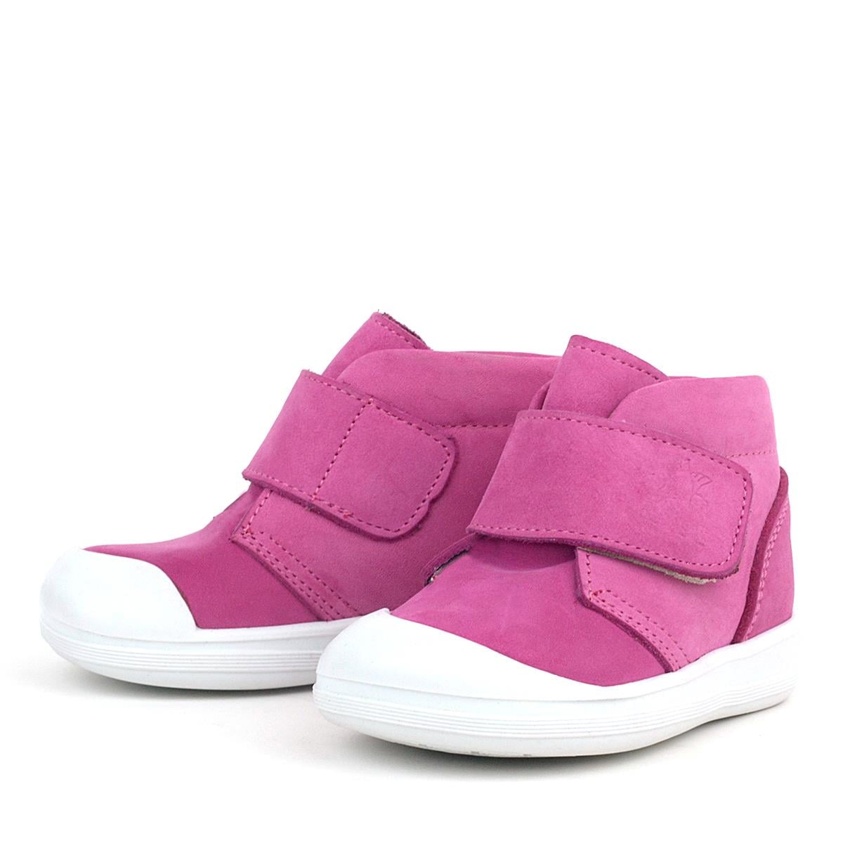 Rakerplus Yoohoo Hakiki Deri Pembe Beyaz Cırtlı Kız Bebek Bot
