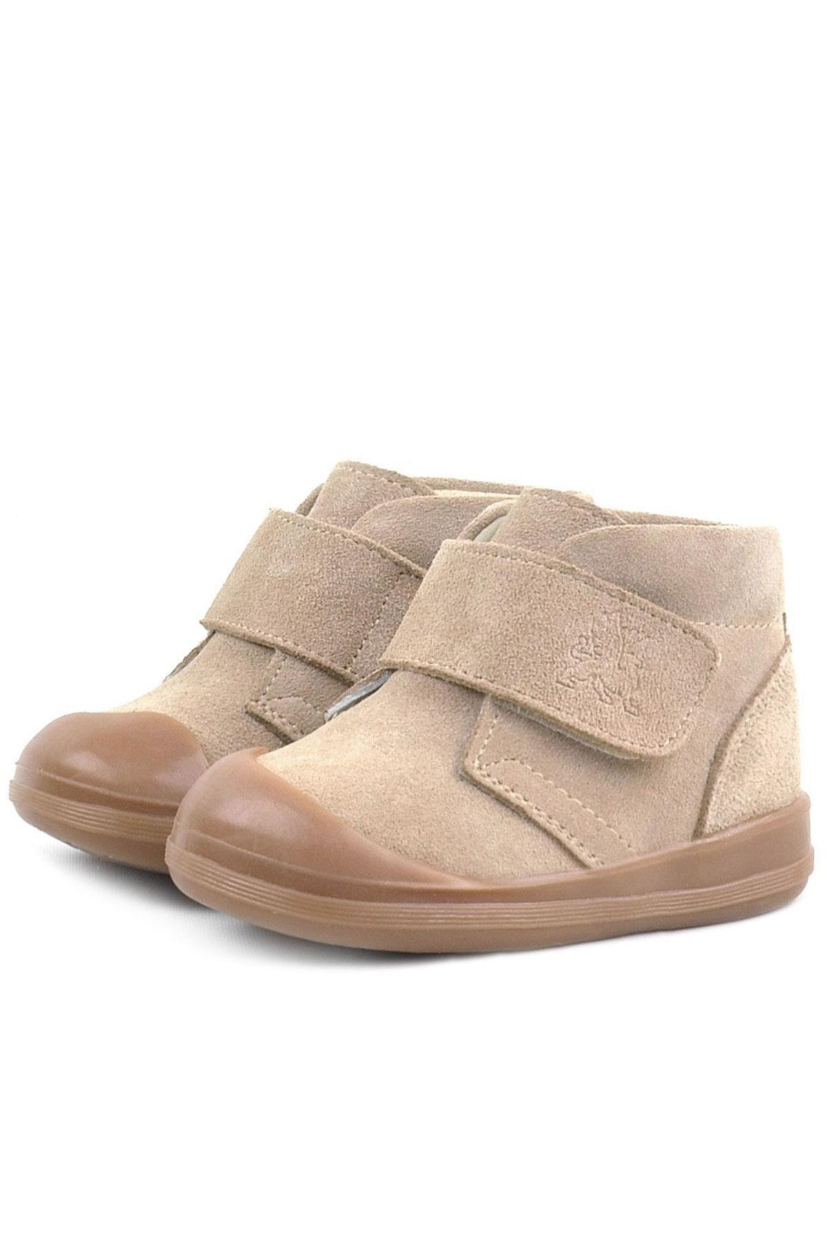 Rakerplus Yoohoo Genuine Leather Beige Unisex Baby Boots