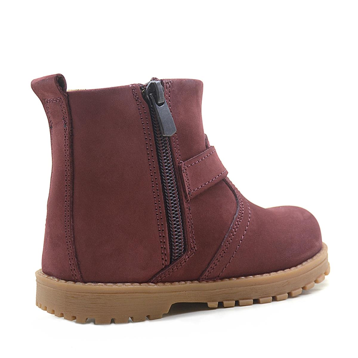 Rakerplus Zip Down Genuine Leather Furry Chiron Unisex Baby Boots