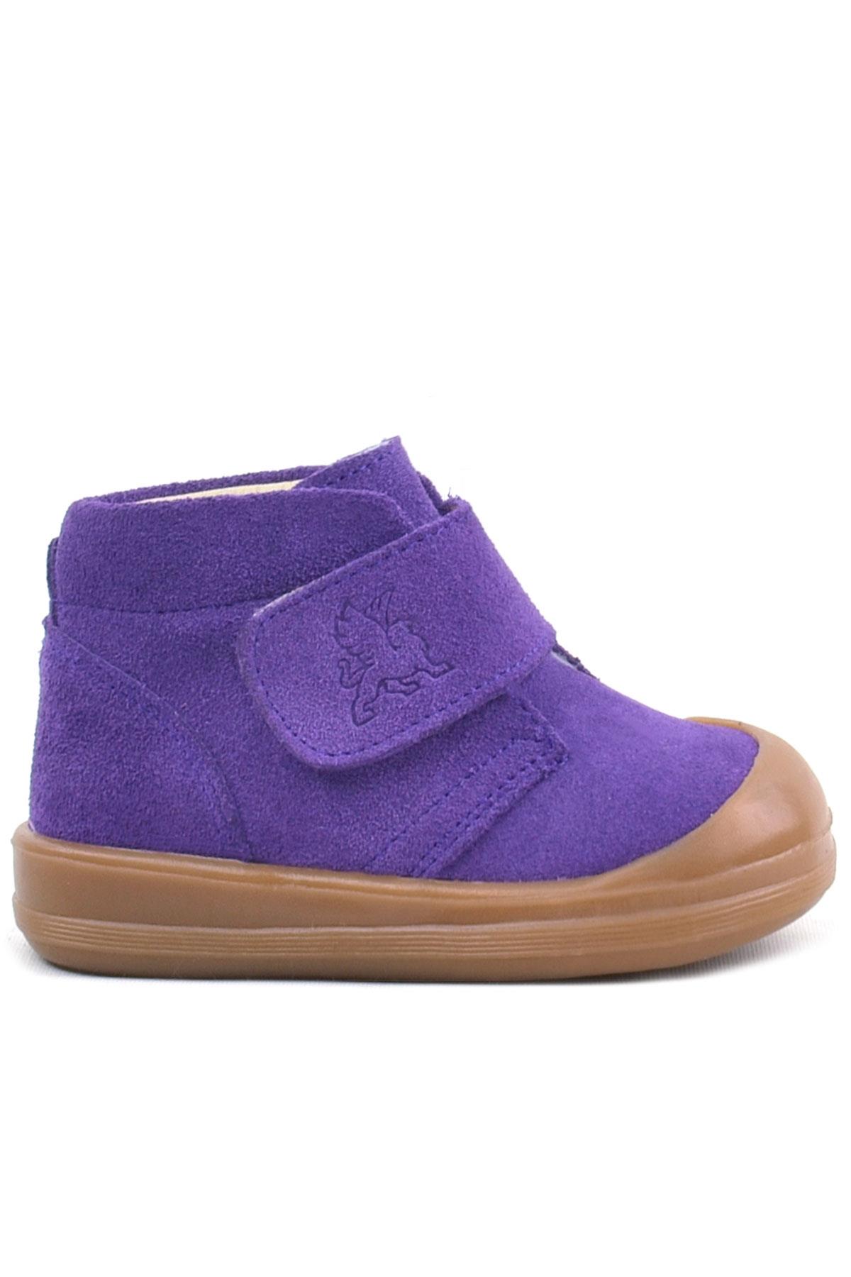 Rakerplus Yoohoo Genuine Leather Purple Baby Girl Boots