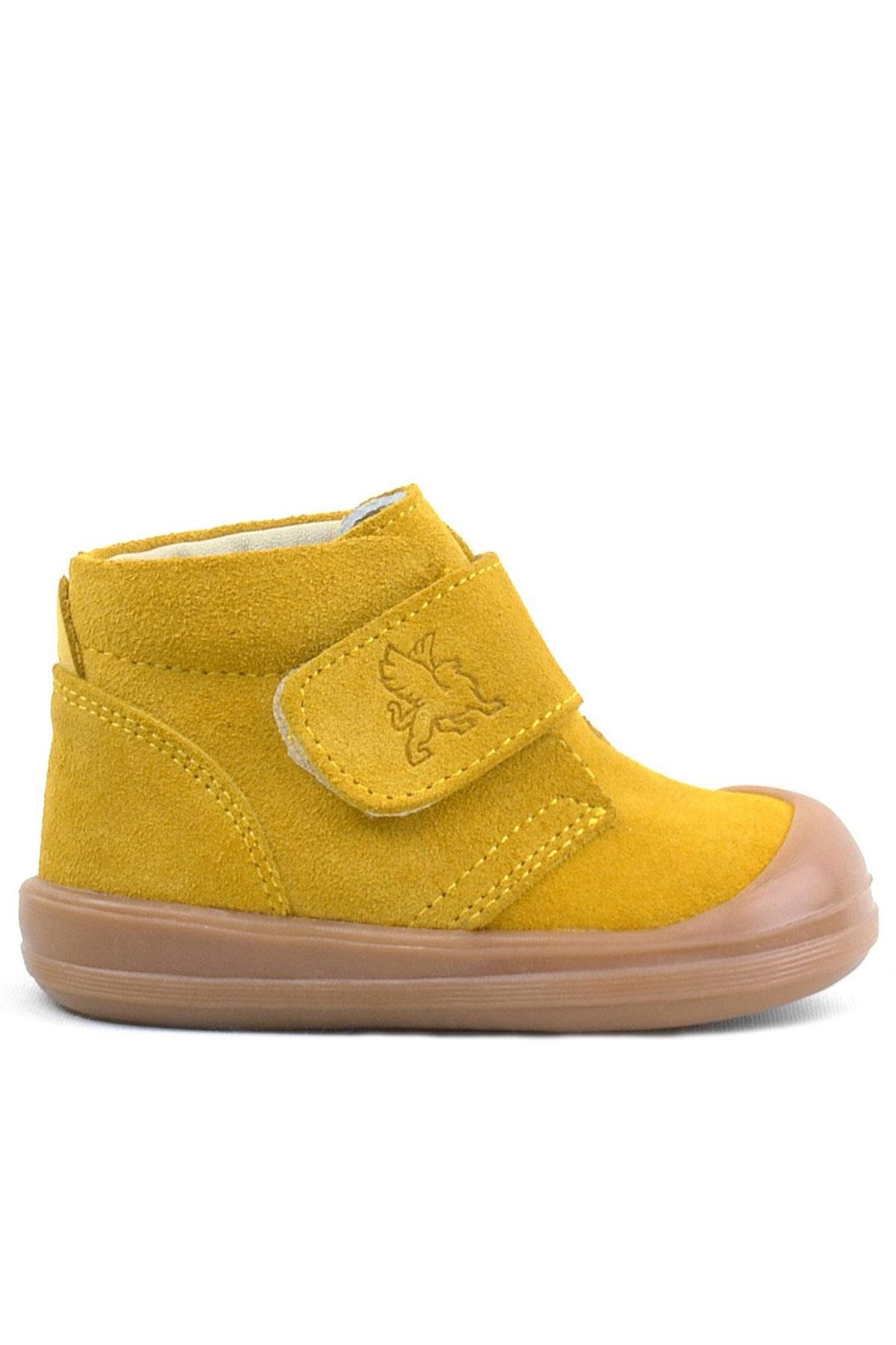 Rakerplus Yoohoo Genuine Leather Yellow Unisex Baby Boots