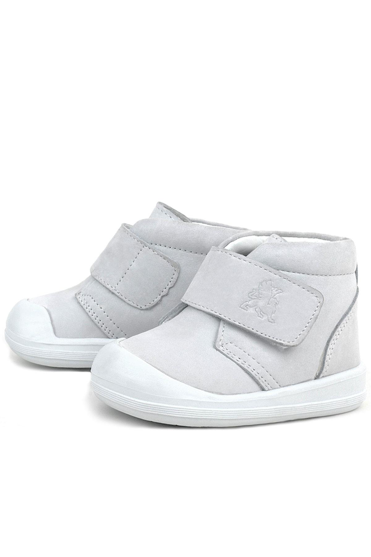 Rakerplus Yoohoo Hakiki Deri Beyaz Cırtlı Kız Bebek Bot