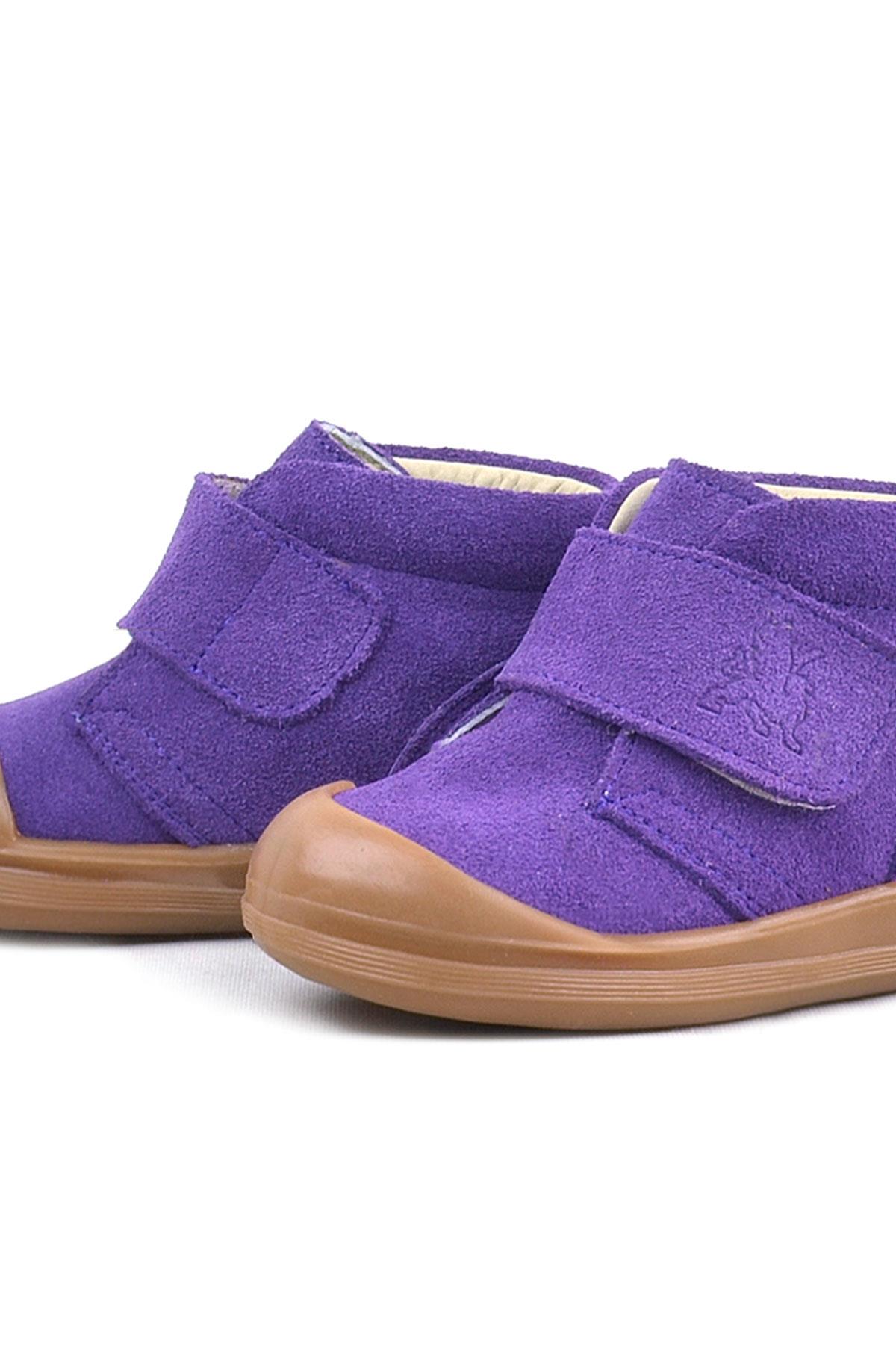 Rakerplus Yoohoo Genuine Leather Purple Baby Girl Boots