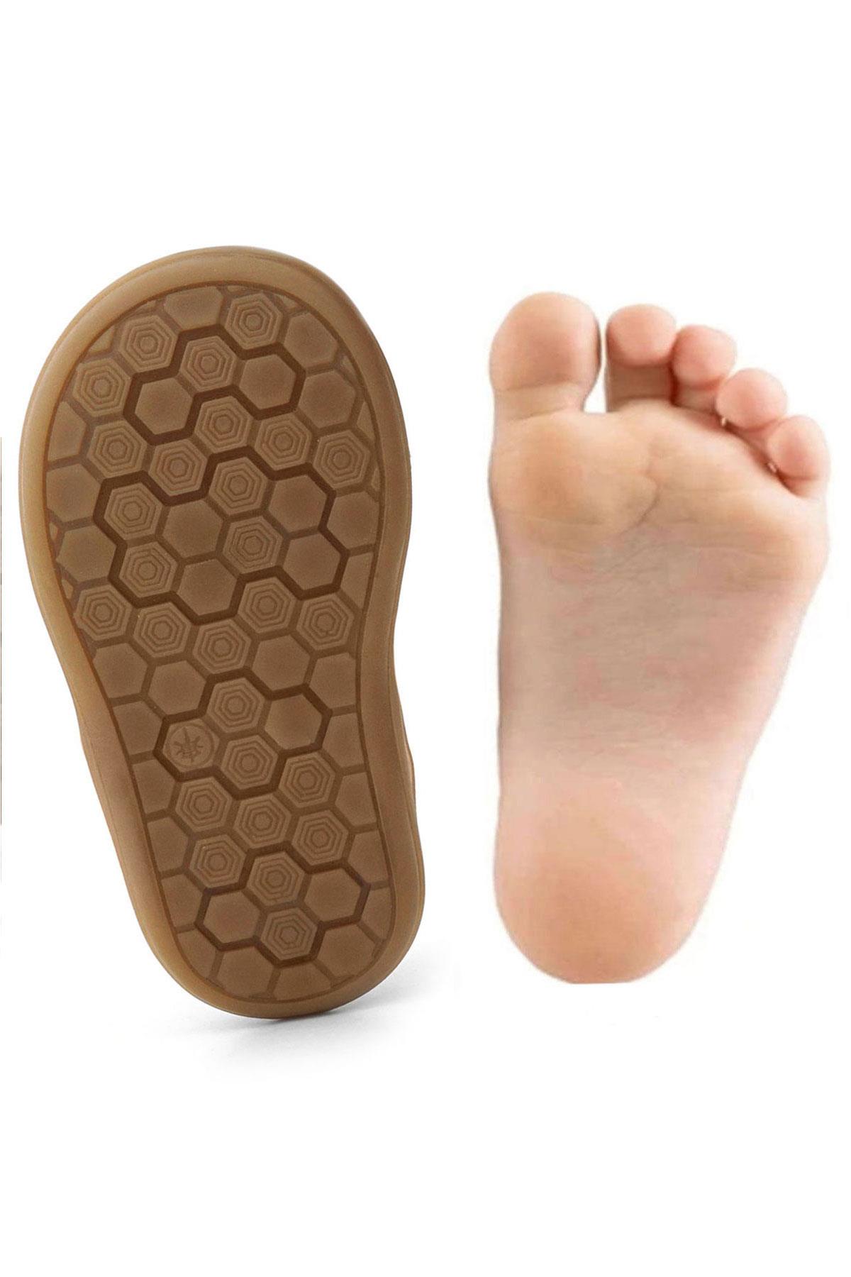 Rakerplus Yoohoo Genuine Leather Beige Unisex Baby Boots