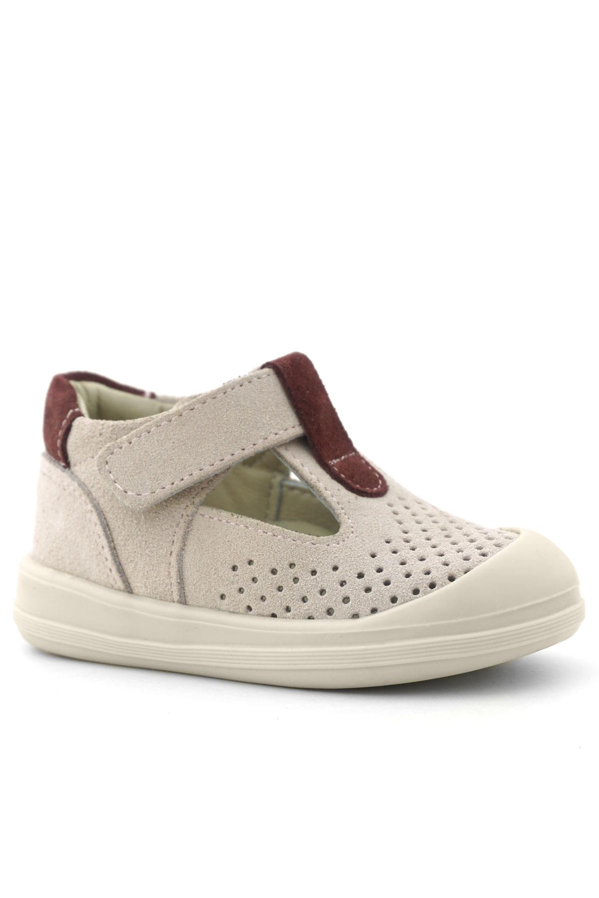 Rakerplus Shaun Hakiki Deri Lila Mor Cırtlı Anatomik Bebek Sandalet