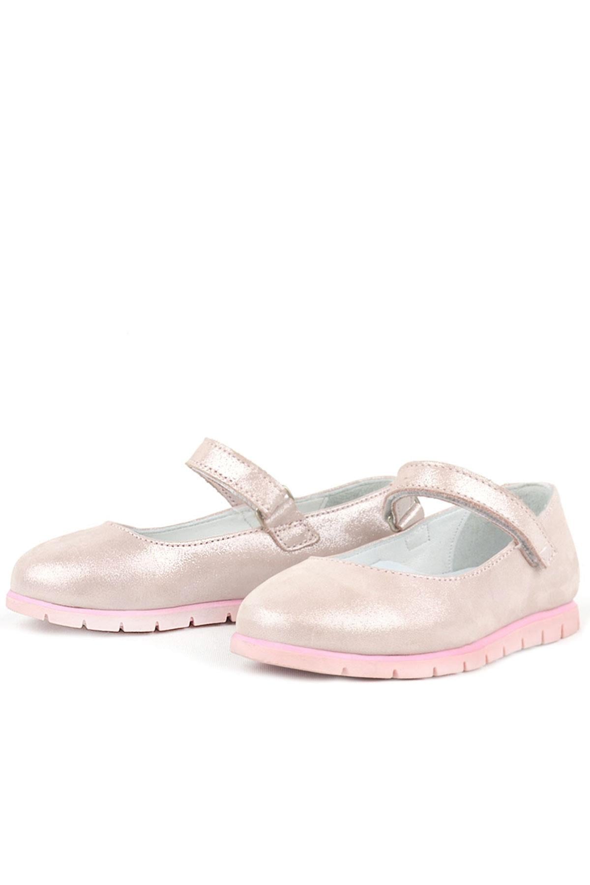 Rakerplus Genuine Leather Pink Ballerina Girls Flat Shoes