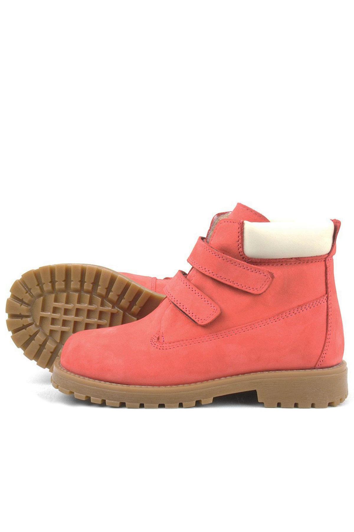 Rakerplus Neson Genuine Leather Red Velcro Kids Boots