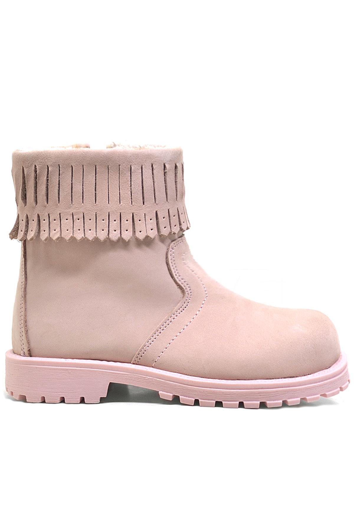 Rakerplus Zippered Genuine Leather Pink Boots Girls Boots Chiron