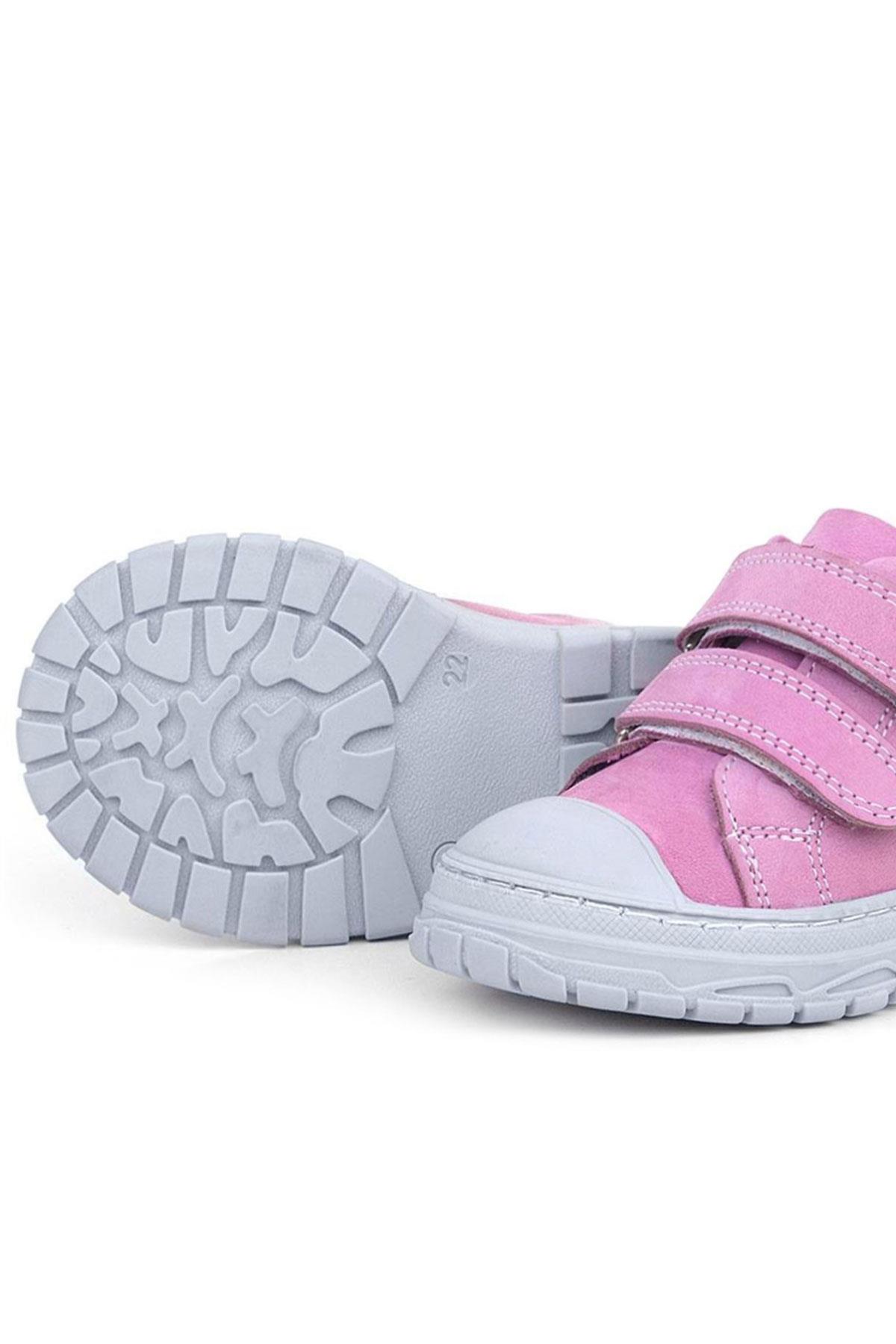 Rakerplus Tails Hakiki Deri Pembe Cırtlı Çocuk Spor Bot