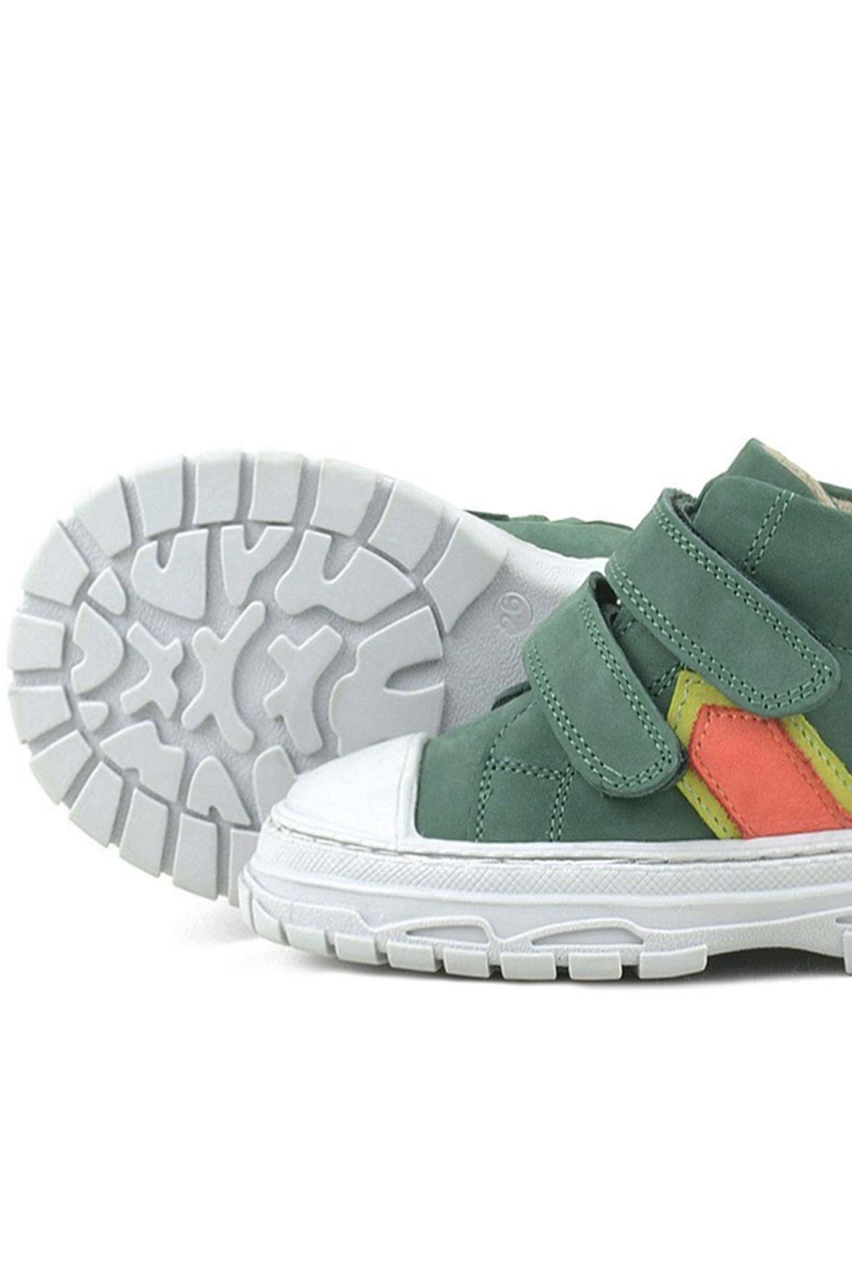 Rakerplus Tails Genuine Leaher Green Kids Sport Boots